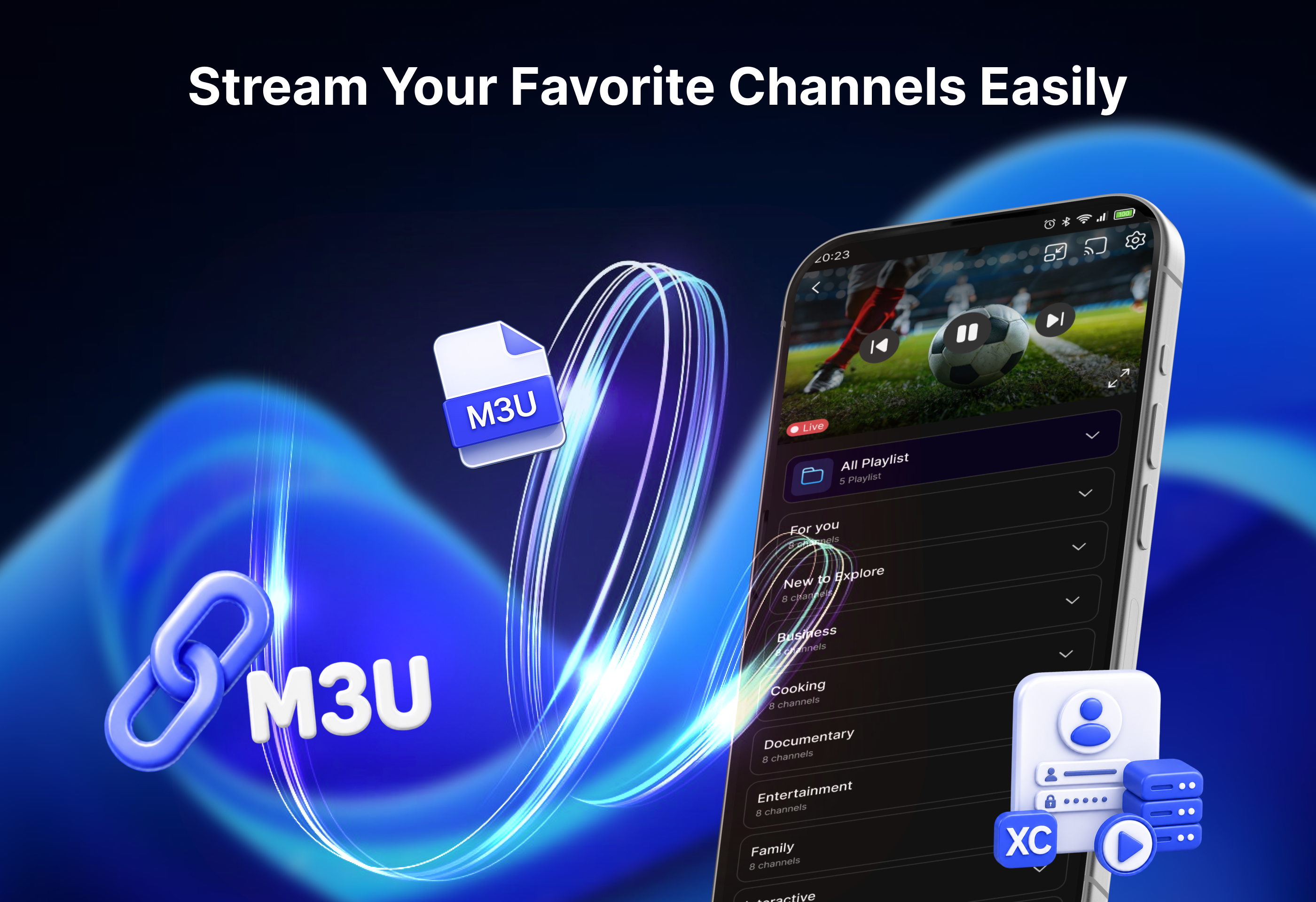 اسکرین شات 1 برنامه IPTV Player - Smart Xtream
