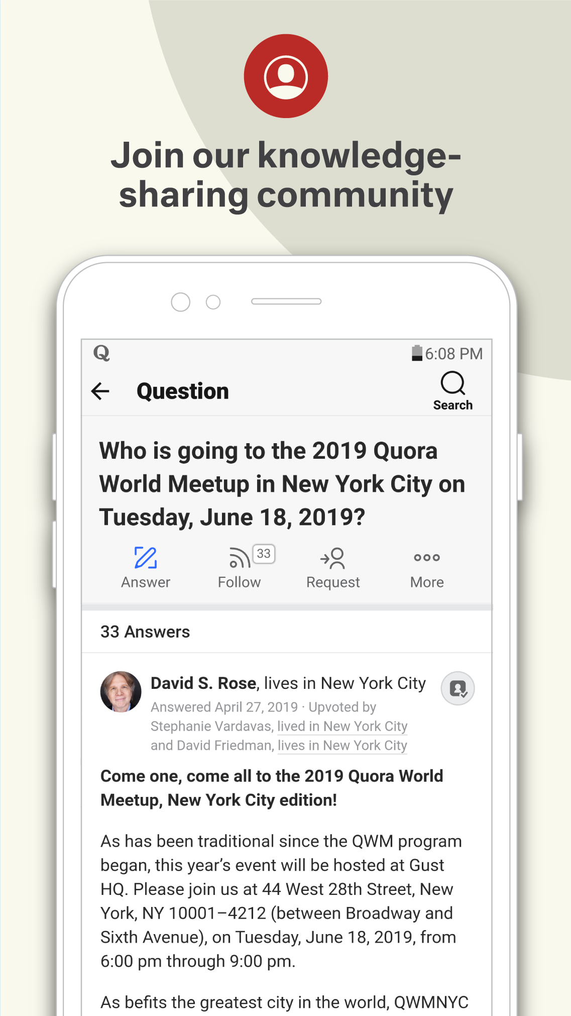 اسکرین شات 6 برنامه Quora: the knowledge platform