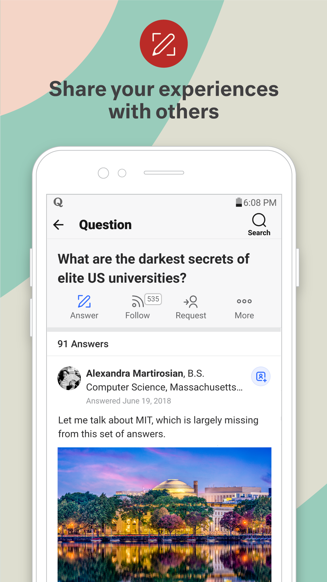 اسکرین شات 4 برنامه Quora: the knowledge platform