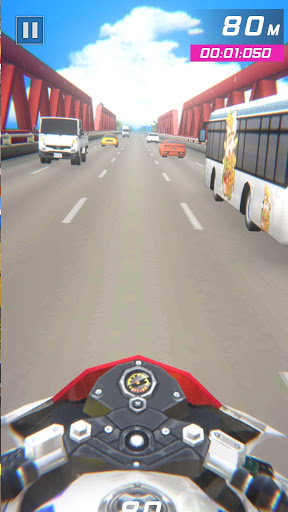 اسکرین شات 3 بازی Racing Moto: Speed Traffic Rider 3D