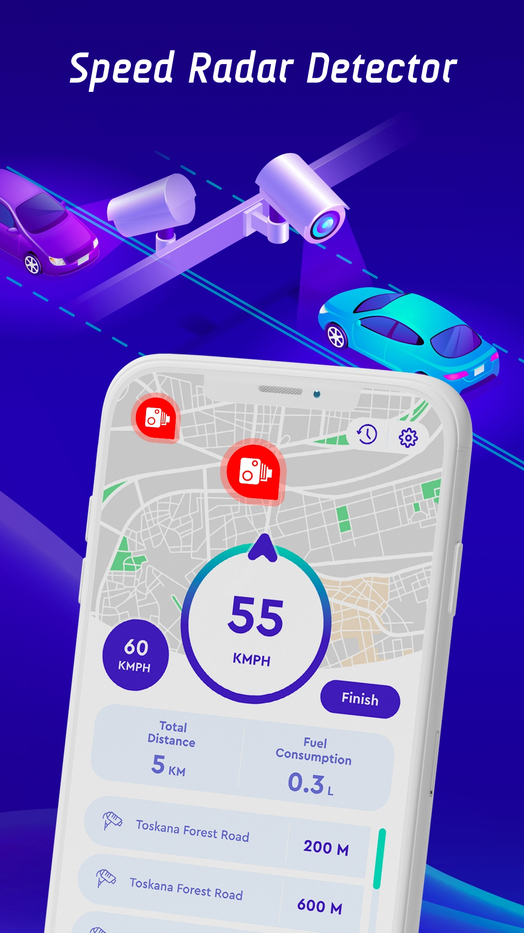 اسکرین شات 1 برنامه Offline Maps, GPS, Speedometer