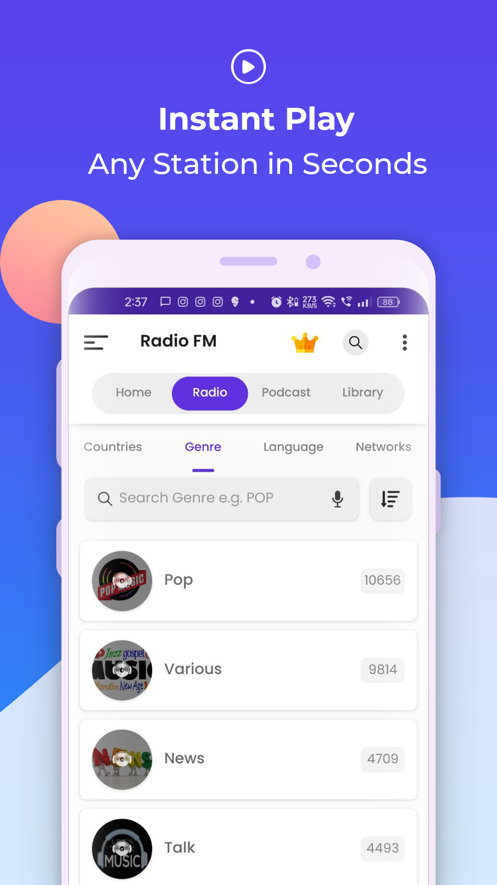اسکرین شات 6 برنامه Radio FM