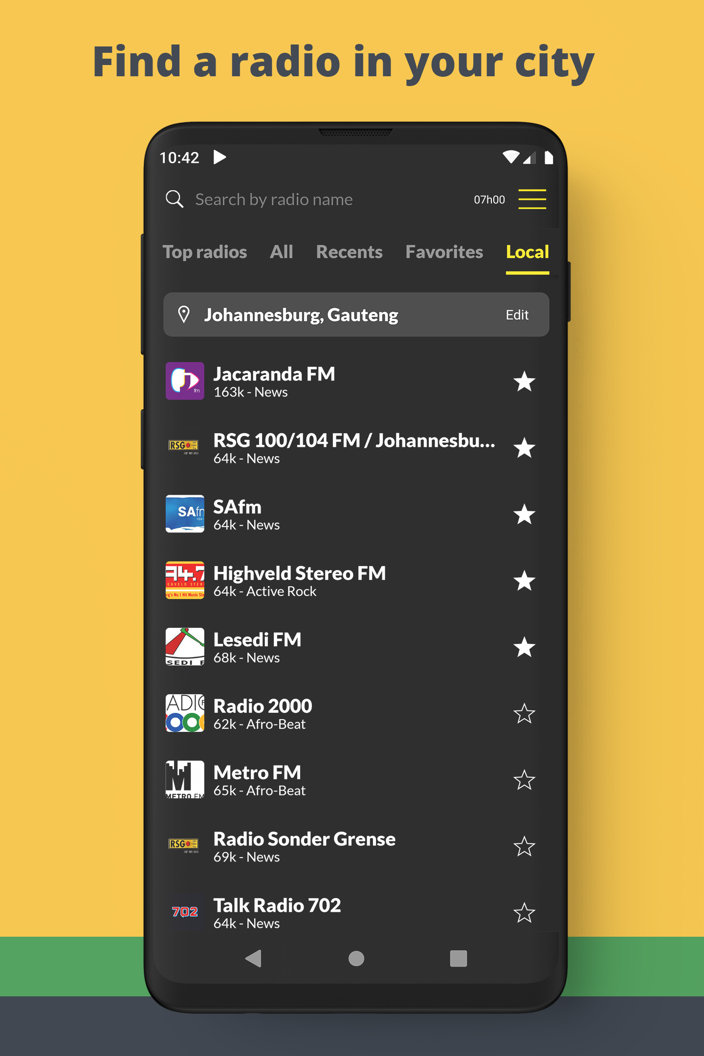 اسکرین شات 6 برنامه South Africa Radio Online FM