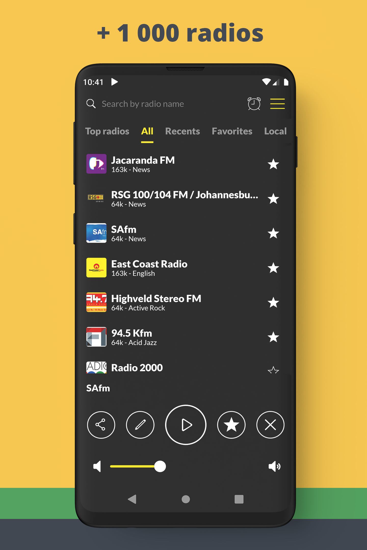 اسکرین شات 2 برنامه South Africa Radio Online FM