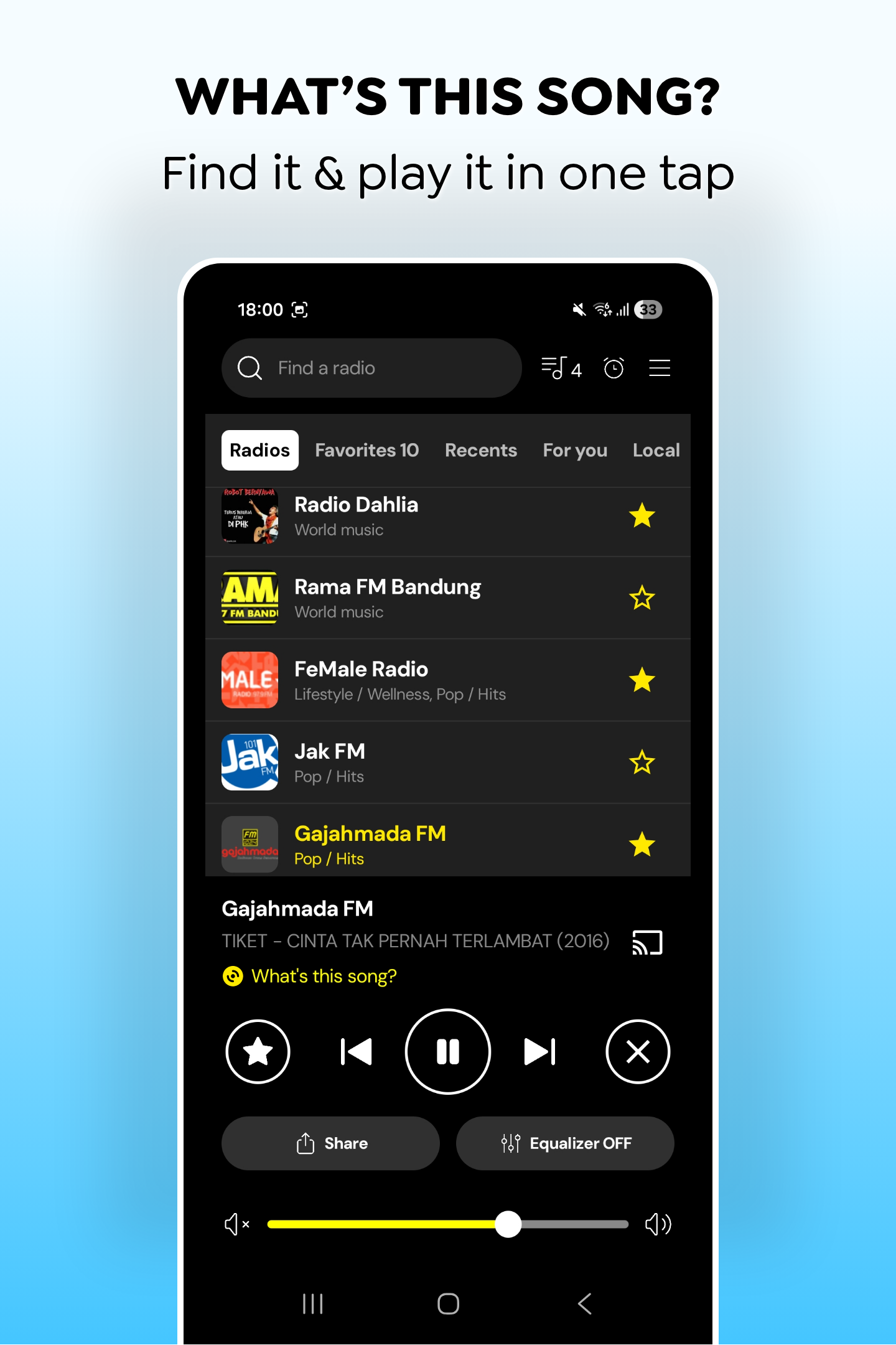 اسکرین شات 3 برنامه Radio Indonesia - Live FM & AM