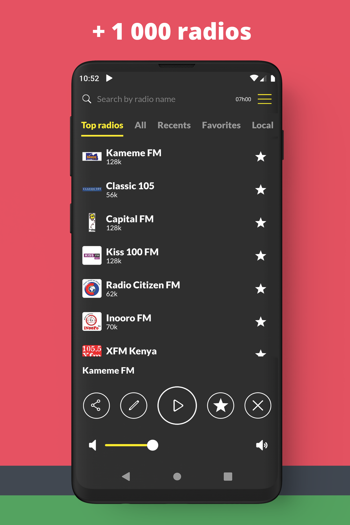 اسکرین شات 2 برنامه Radio Kenya: Radio FM Online