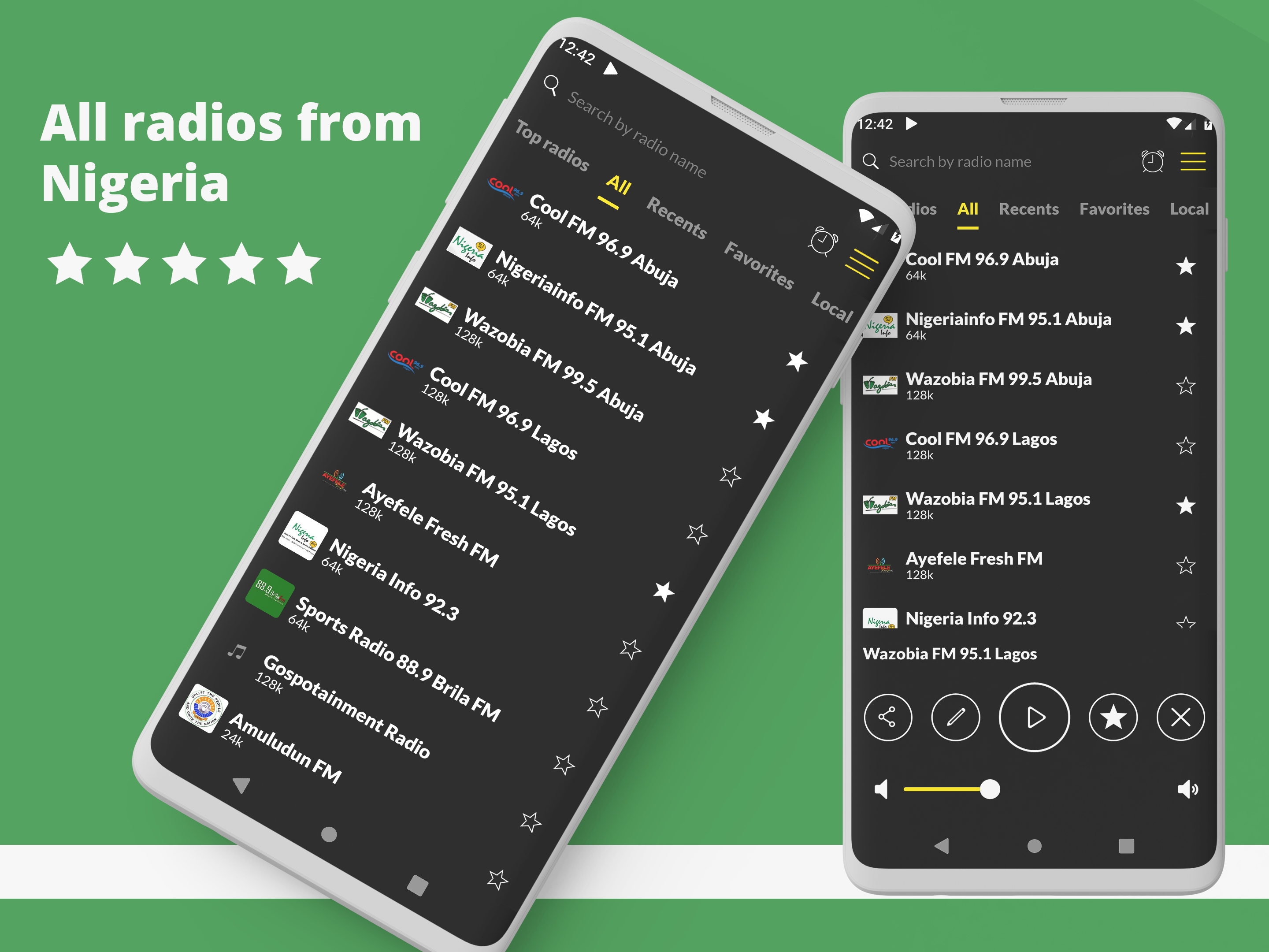 اسکرین شات 1 برنامه Radio Nigeria: Radio FM Online
