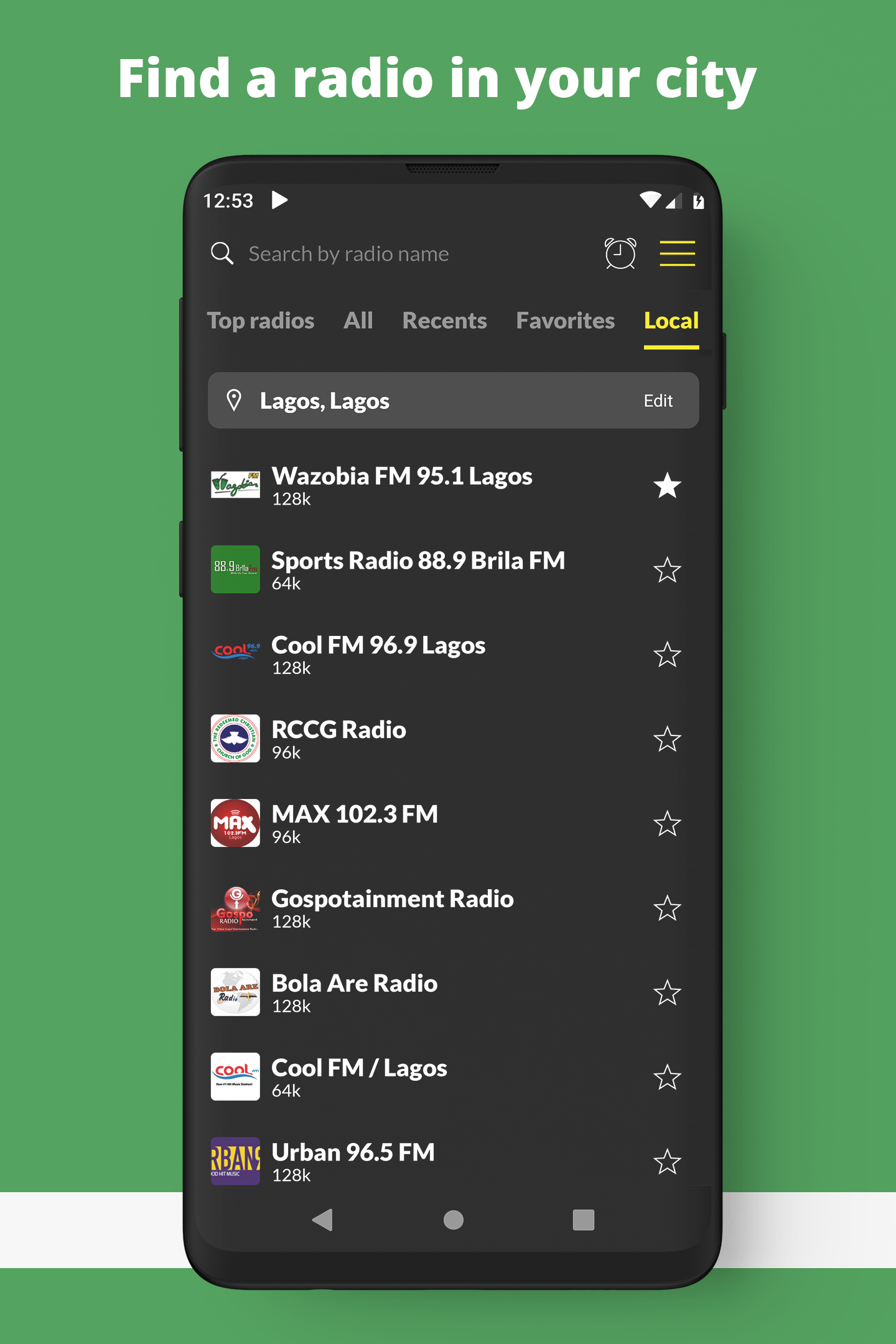 اسکرین شات 6 برنامه Radio Nigeria: Radio FM Online