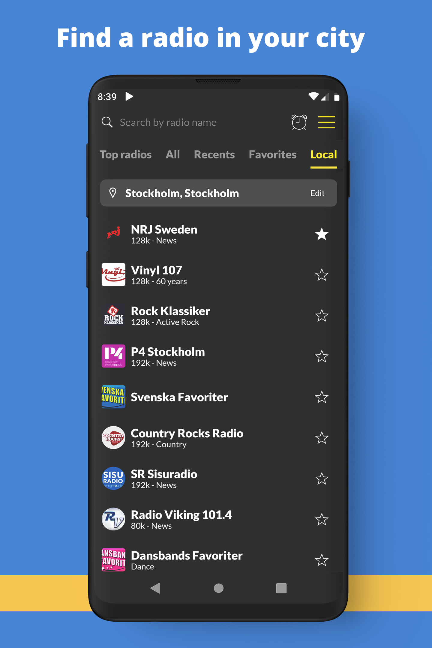 اسکرین شات 6 برنامه Radio Sweden FM online