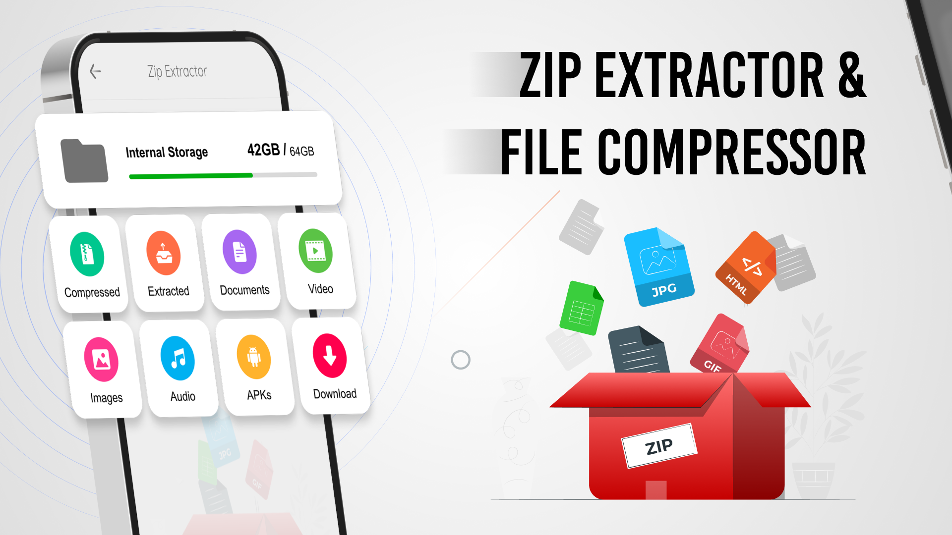 اسکرین شات 1 برنامه Zip Extractor - Zip UnZIP RAR