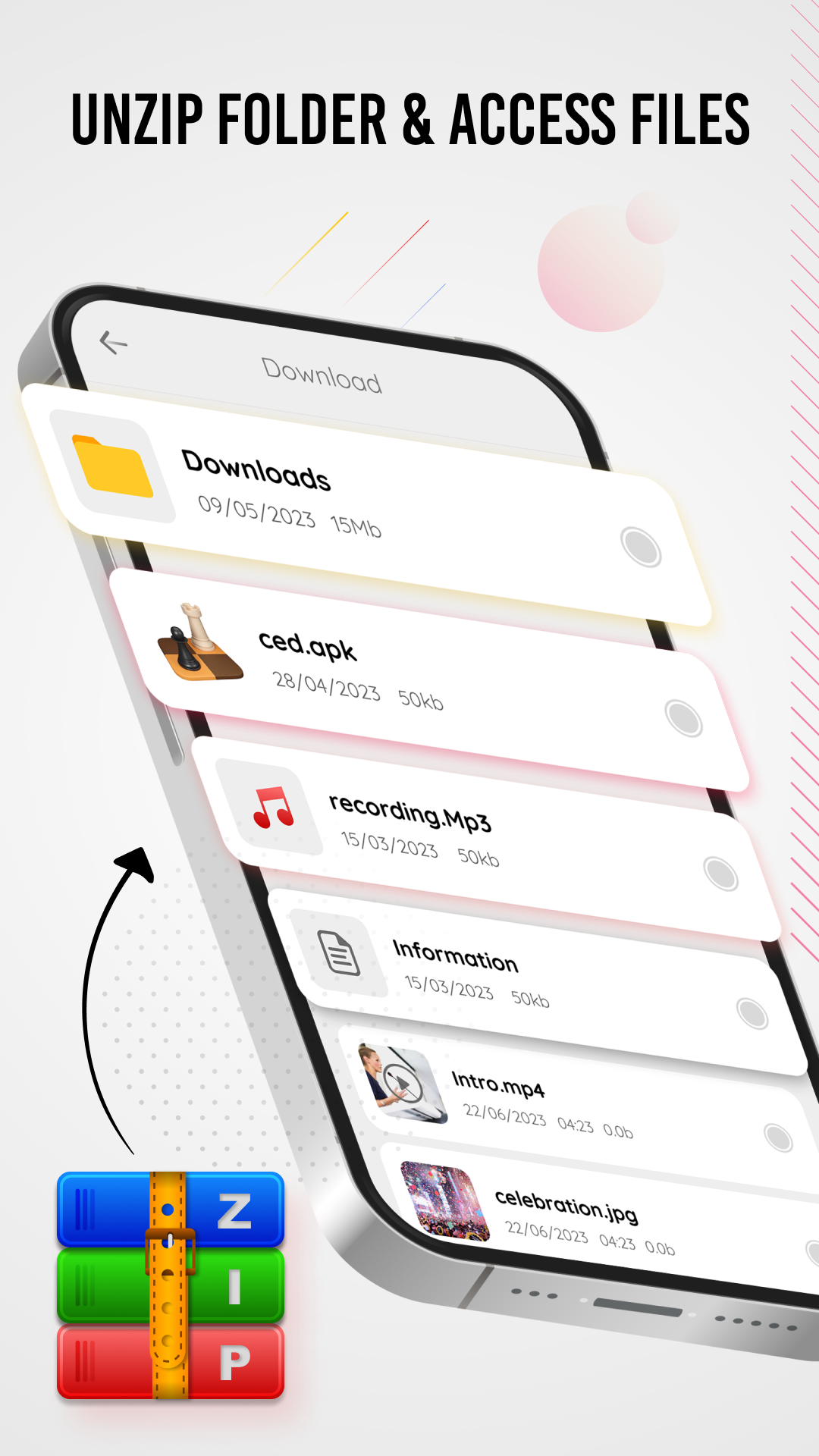 اسکرین شات 3 برنامه Zip Extractor - Zip UnZIP RAR