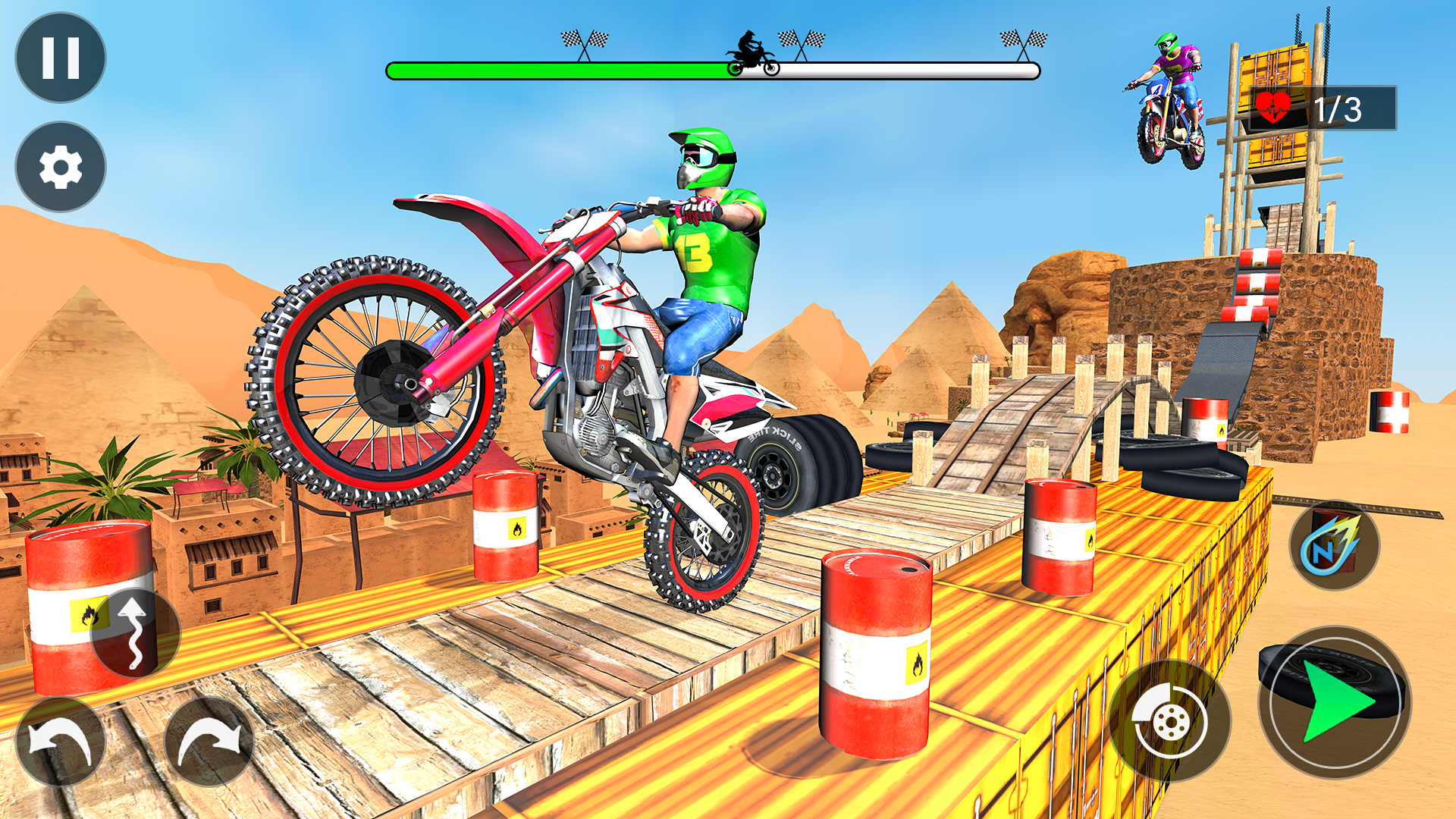 اسکرین شات 2 برنامه Moto Bike Stunts 3D Bike Games