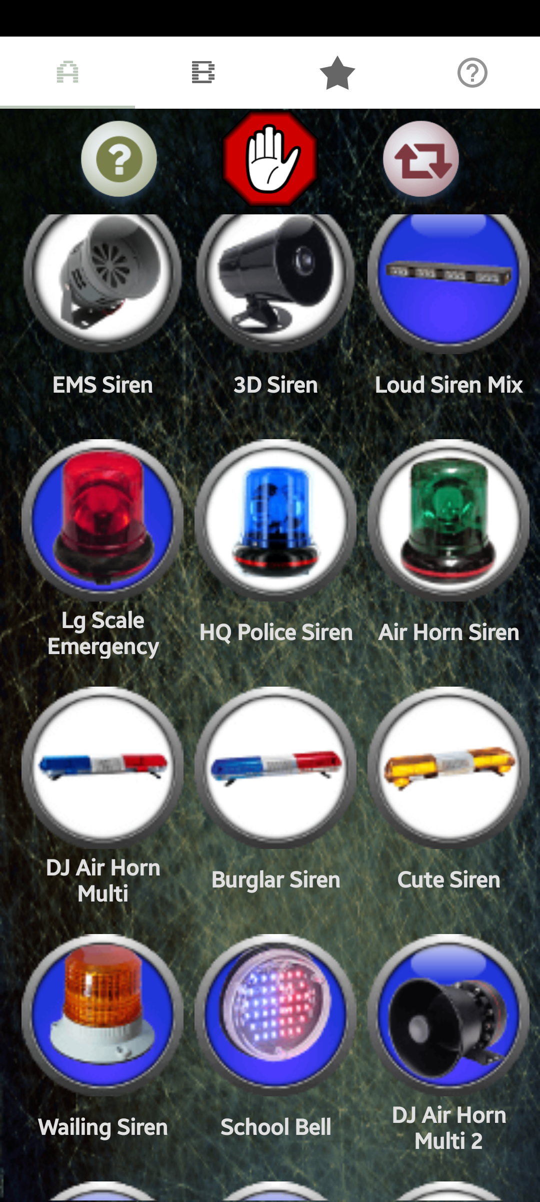 اسکرین شات 1 برنامه Siren Ringtones