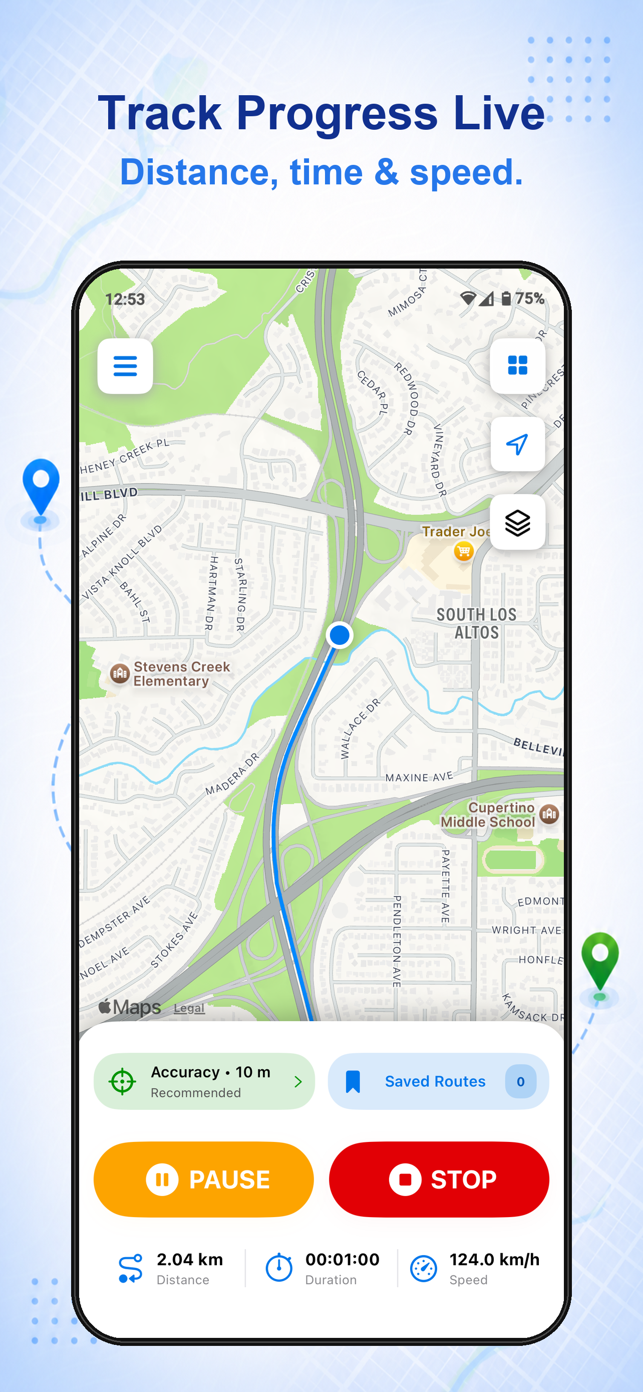 اسکرین شات 3 برنامه Route Recorder GPS Tracker