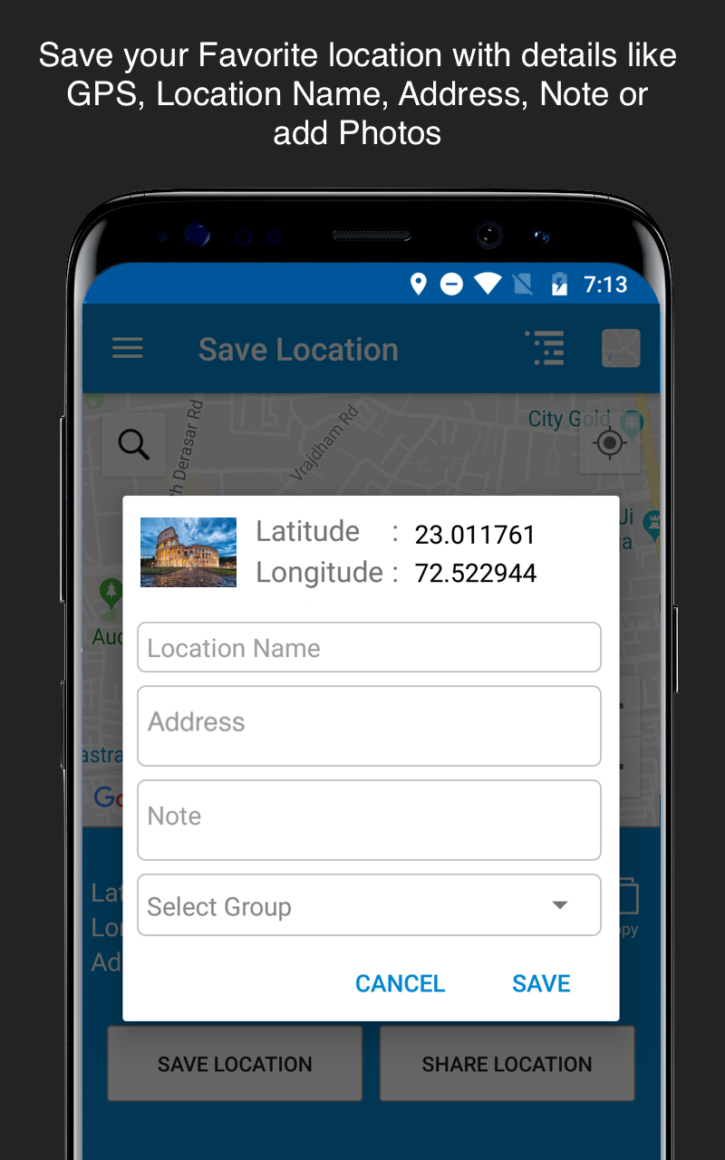 اسکرین شات 2 برنامه Save Location GPS