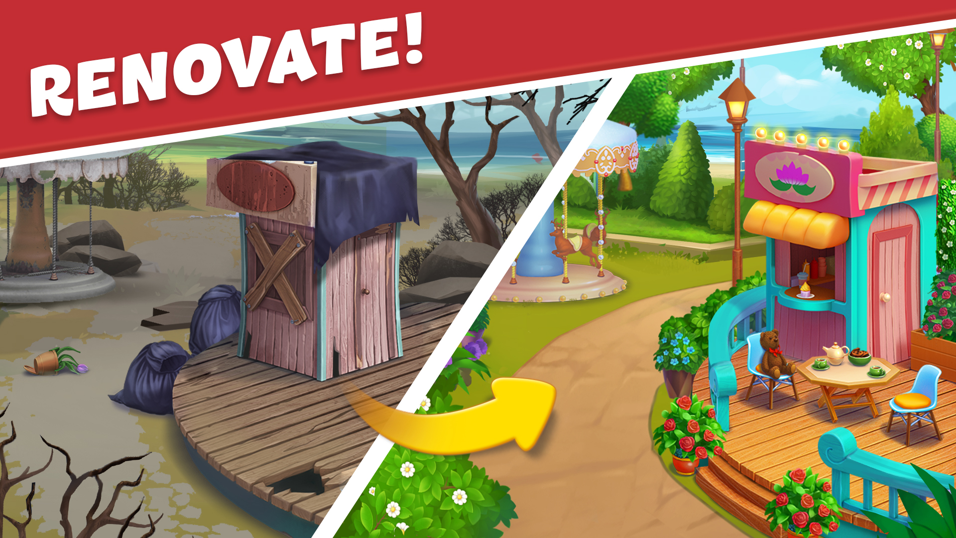 اسکرین شات 6 بازی Park Town:Match 3 with a story