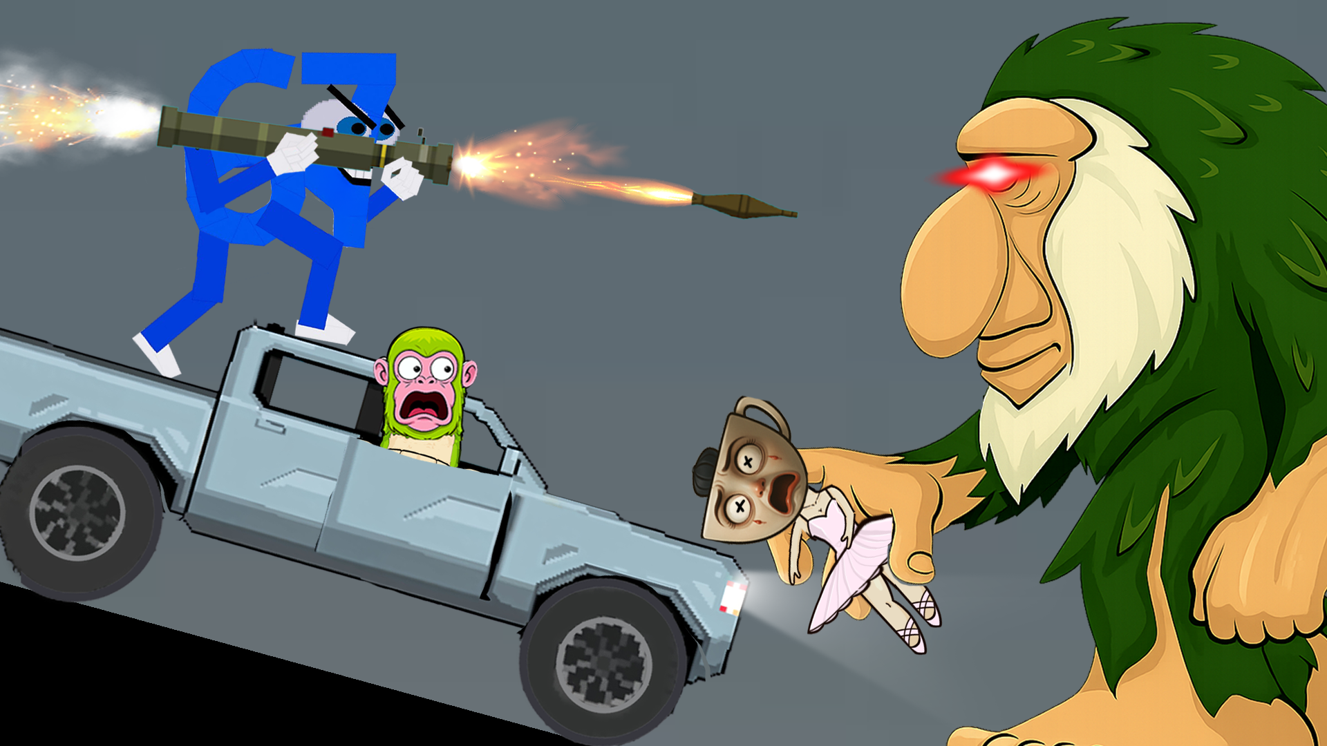اسکرین شات 2 بازی Ragdoll 3: Monster Playground