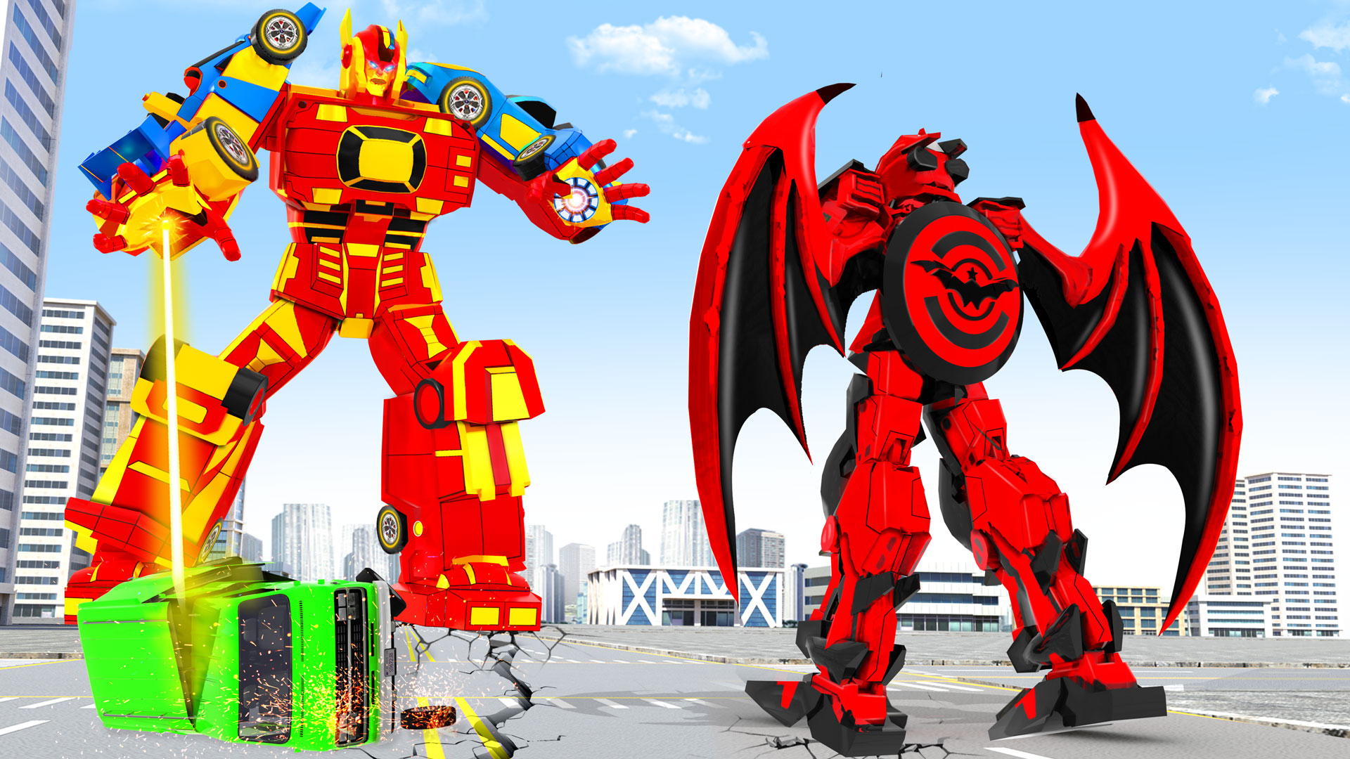 اسکرین شات 8 بازی Flying Bat Robot Bike Game