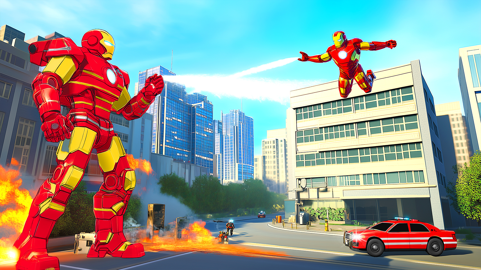 اسکرین شات 5 بازی Fire Truck Robot Car Game