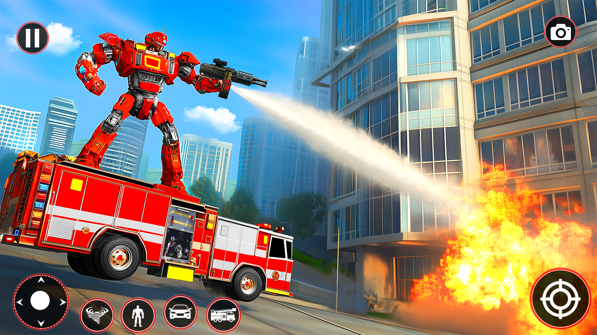 اسکرین شات 7 بازی Fire Truck Robot Car Game