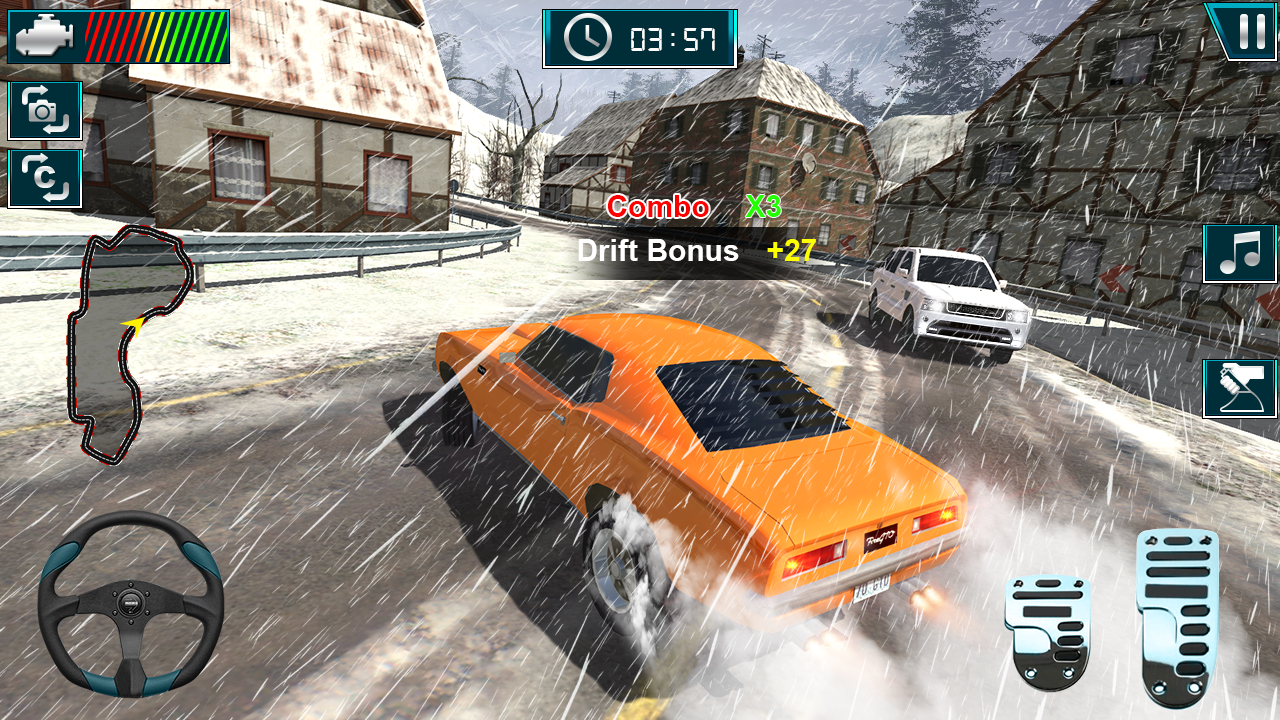 اسکرین شات 1 برنامه Snow Car Drift & Car Racing