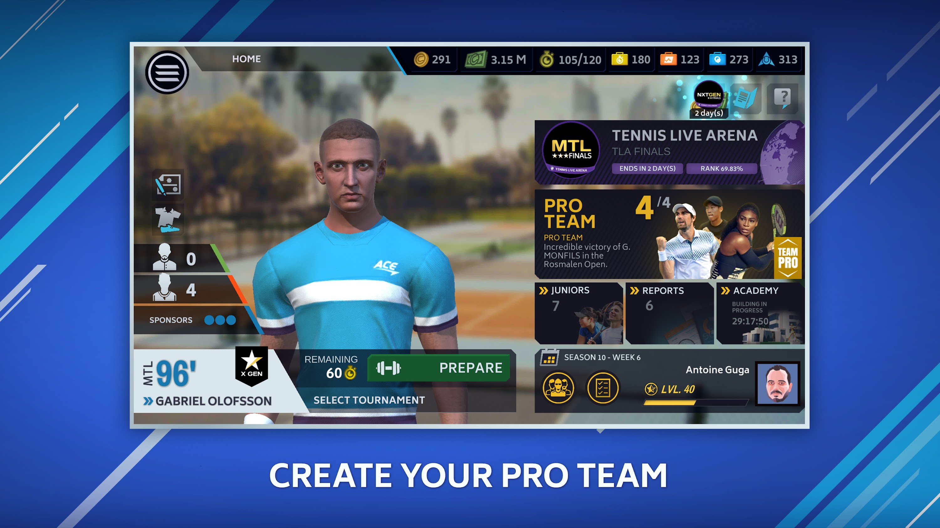 اسکرین شات 2 بازی Tennis Manager Mobile