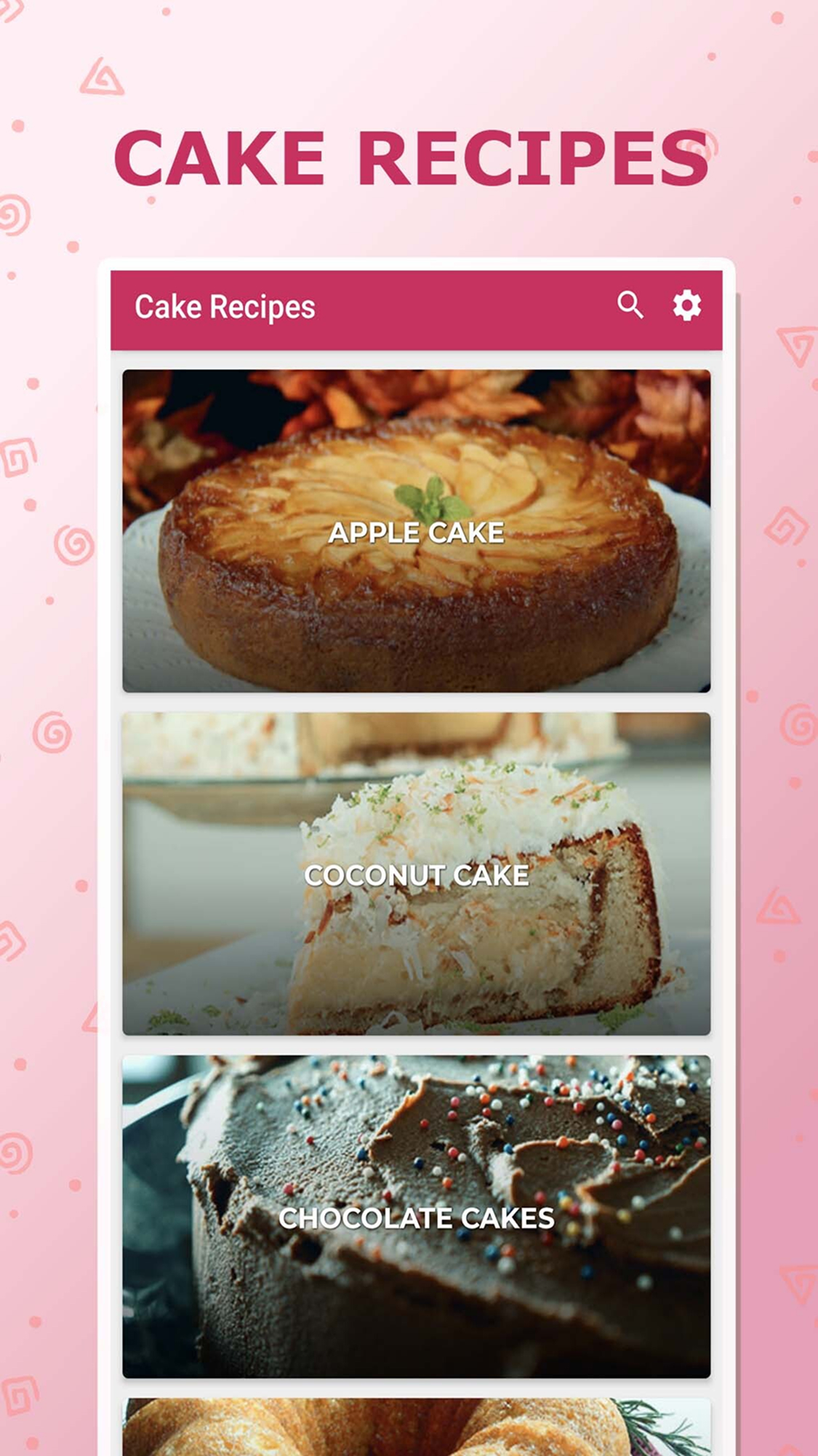 اسکرین شات 1 برنامه Cake recipes - Baking Cakes