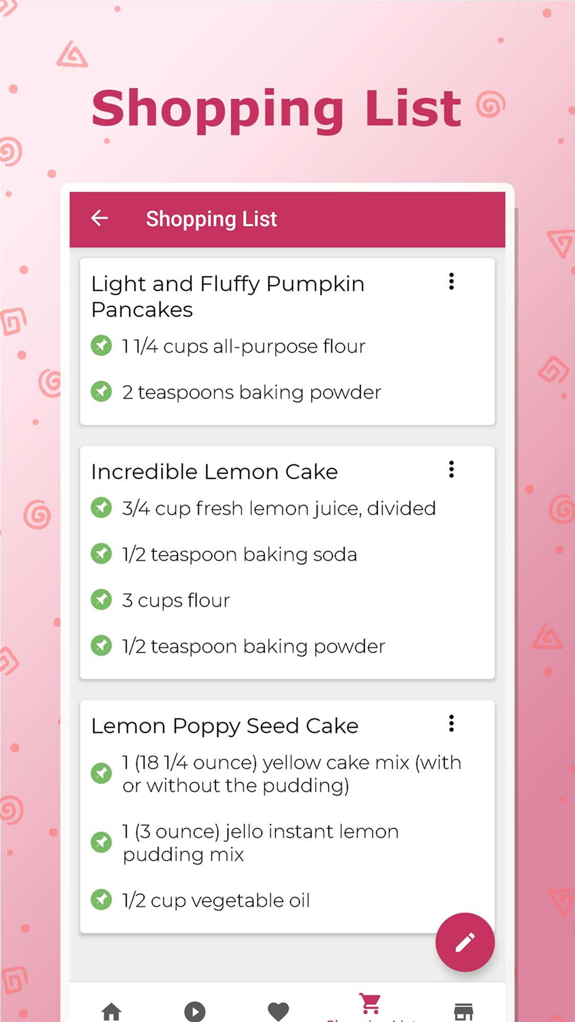 اسکرین شات 6 برنامه Cake recipes - Baking Cakes