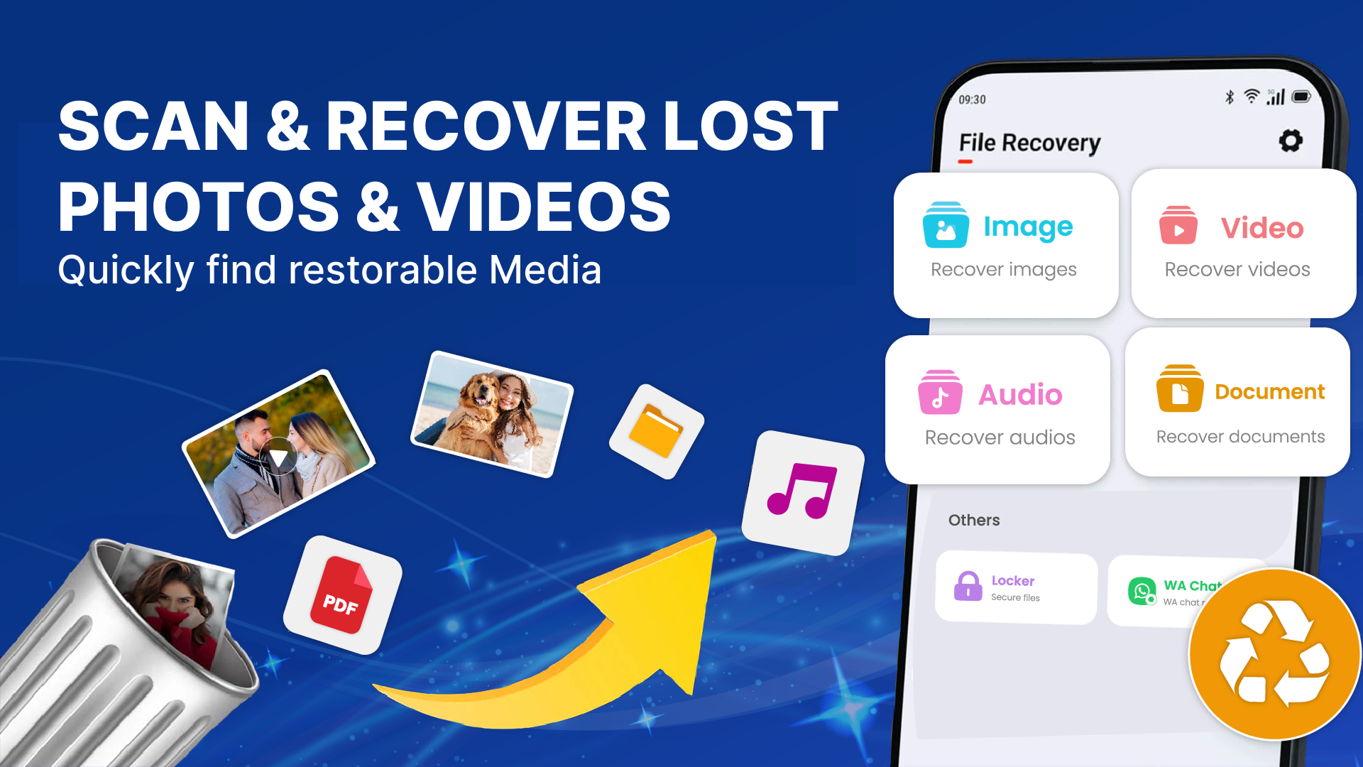 اسکرین شات 1 برنامه Photo Recovery, Restore Files