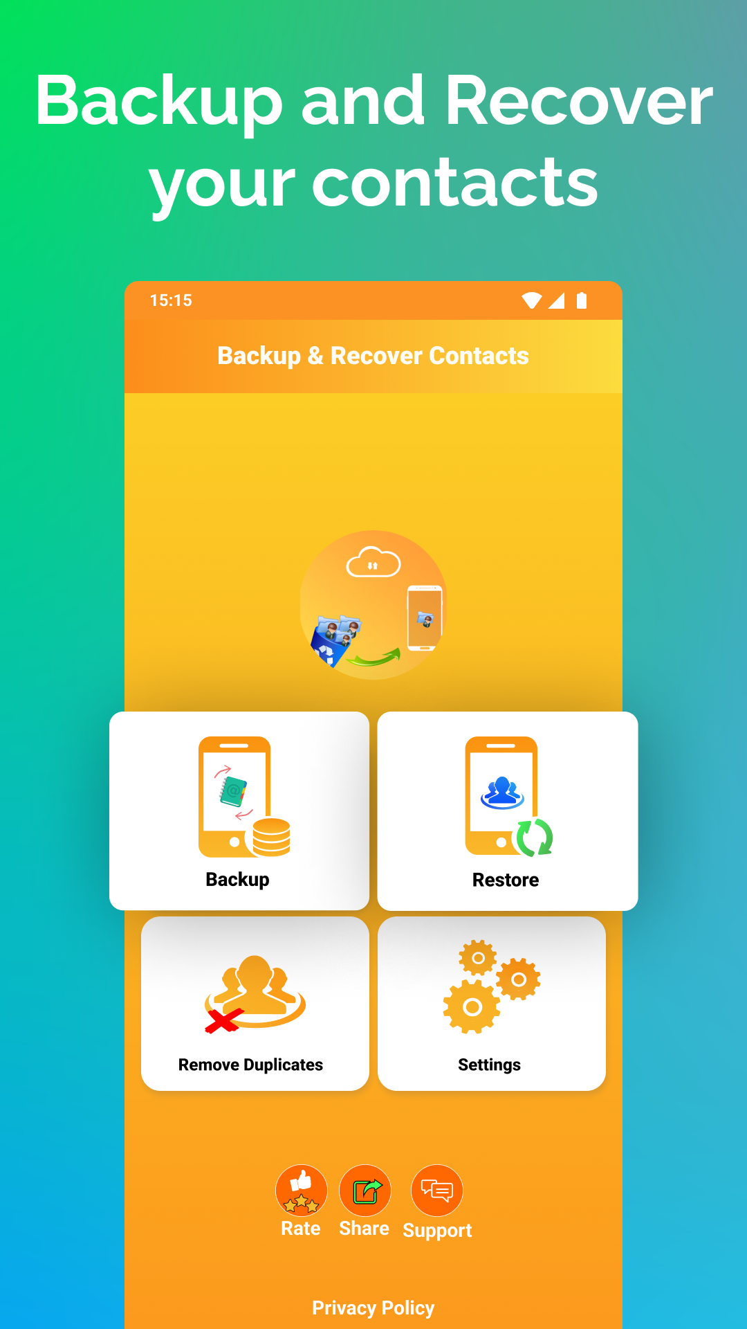 اسکرین شات 1 برنامه Recover Deleted Contacts
