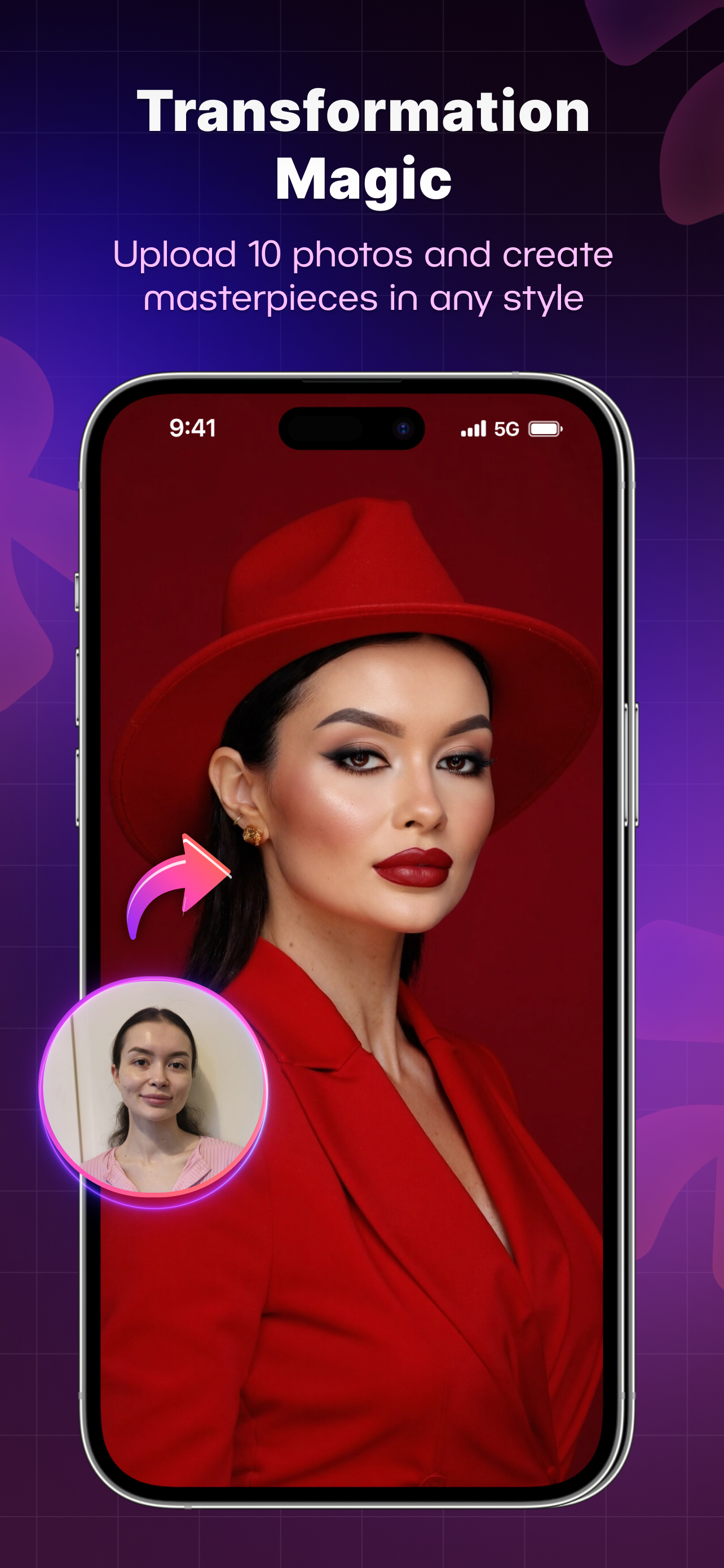 اسکرین شات 2 برنامه AI Photo Generator - ReCrea