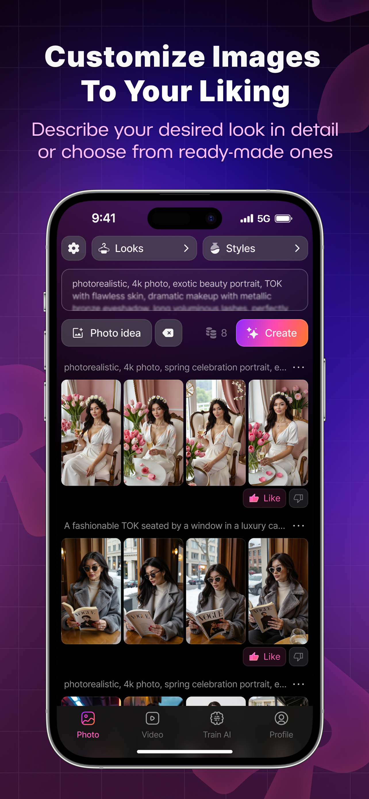 اسکرین شات 5 برنامه AI Photo Generator - ReCrea