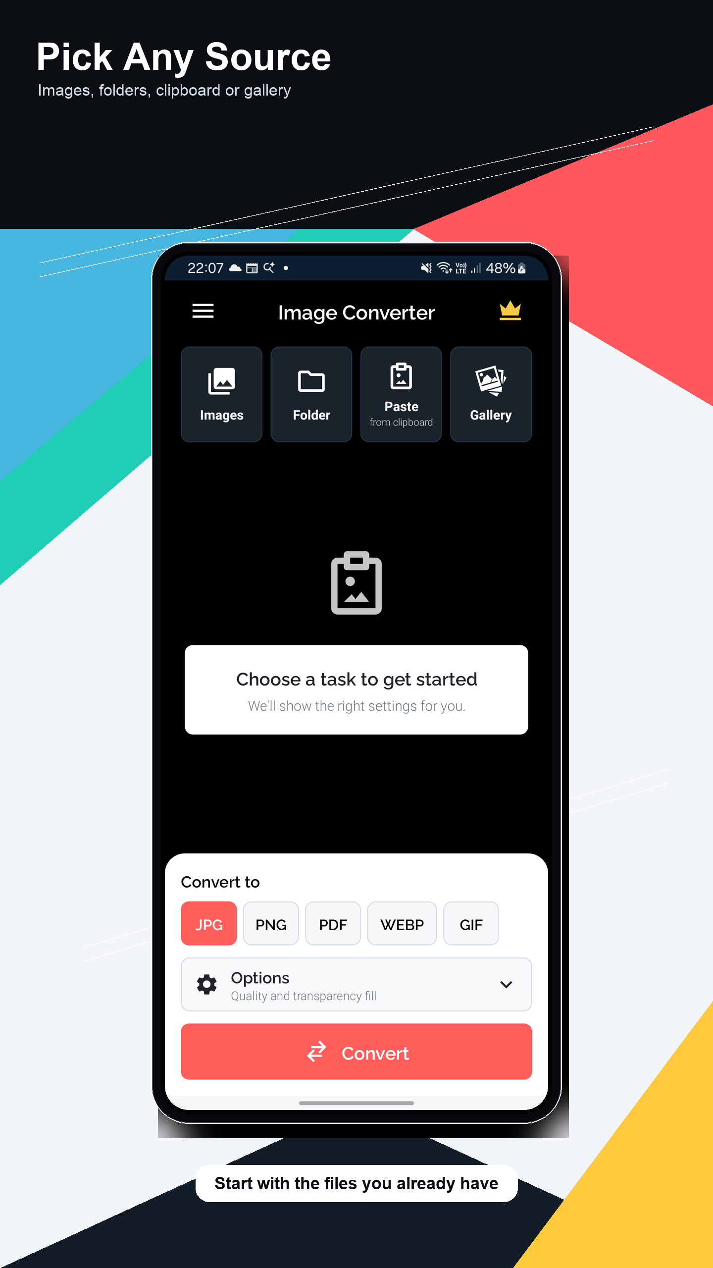 اسکرین شات 2 برنامه Image Converter: JPG PNG PDF