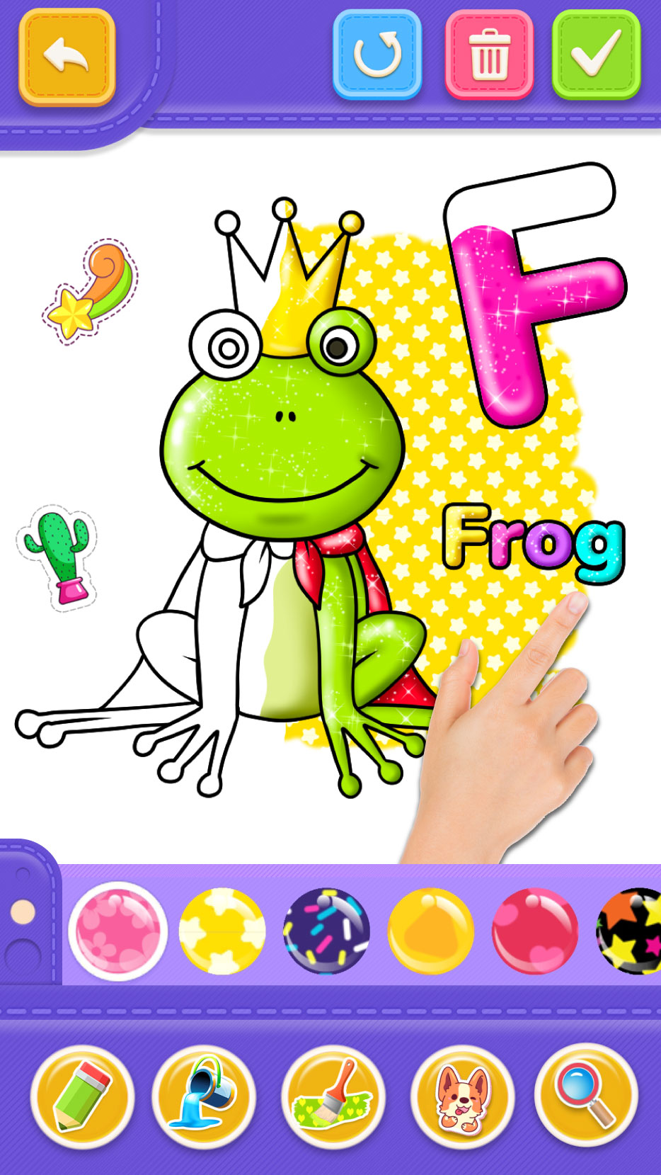 اسکرین شات 2 برنامه Number & ABC Coloring For Kids