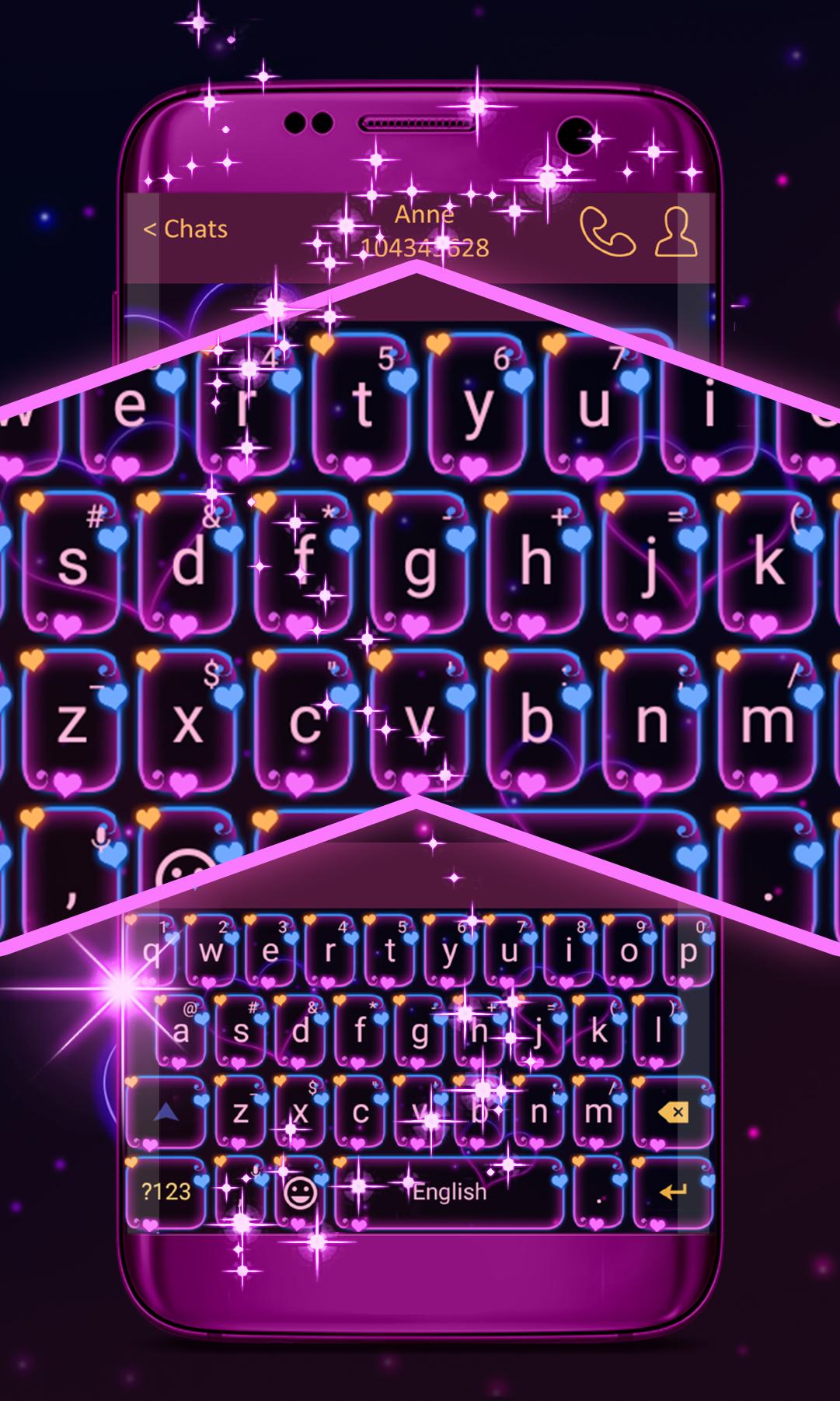 اسکرین شات 3 برنامه Dark Purple Keyboard