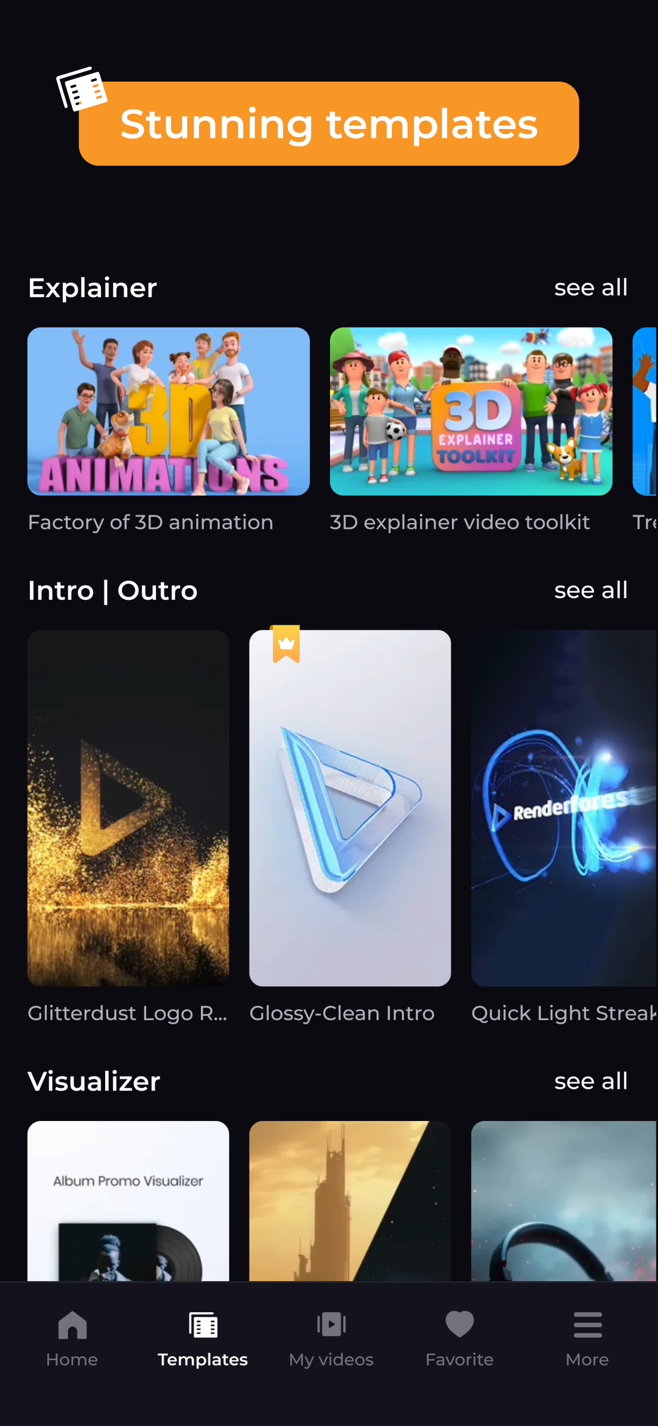 اسکرین شات 2 برنامه AI Video Maker - Renderforest