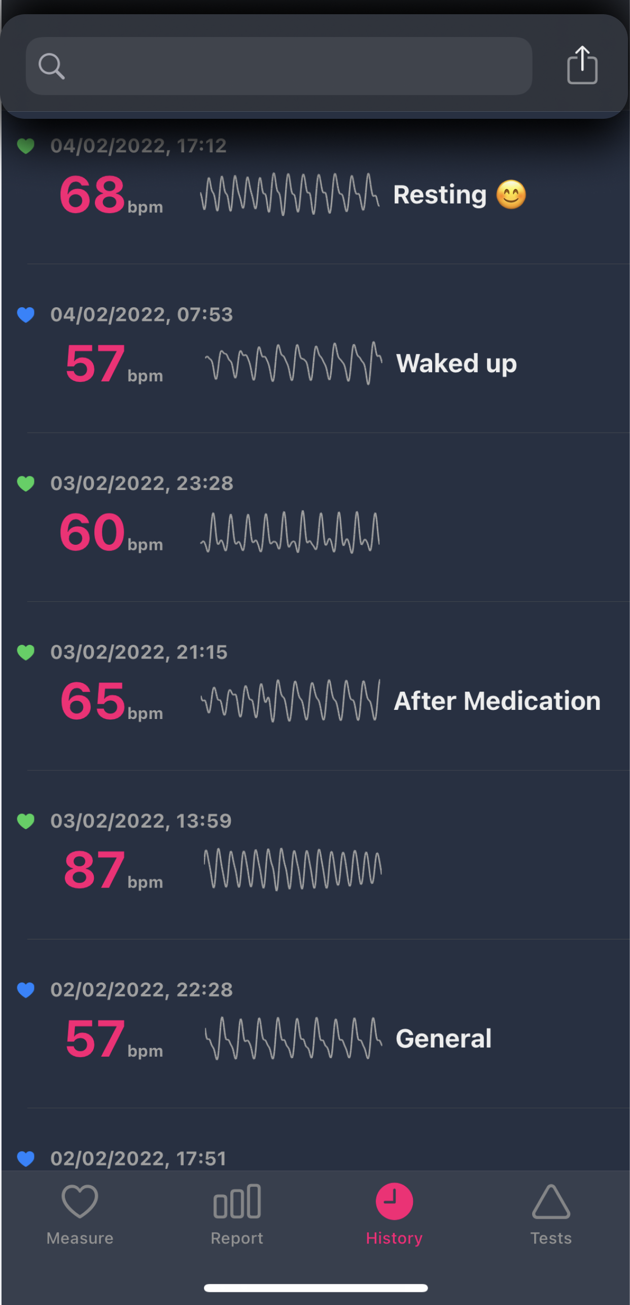 اسکرین شات 4 برنامه Heart Rate Monitor