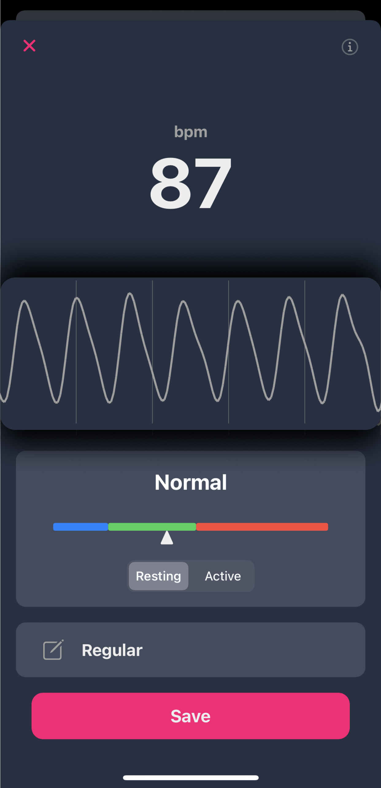 اسکرین شات 2 برنامه Heart Rate Monitor