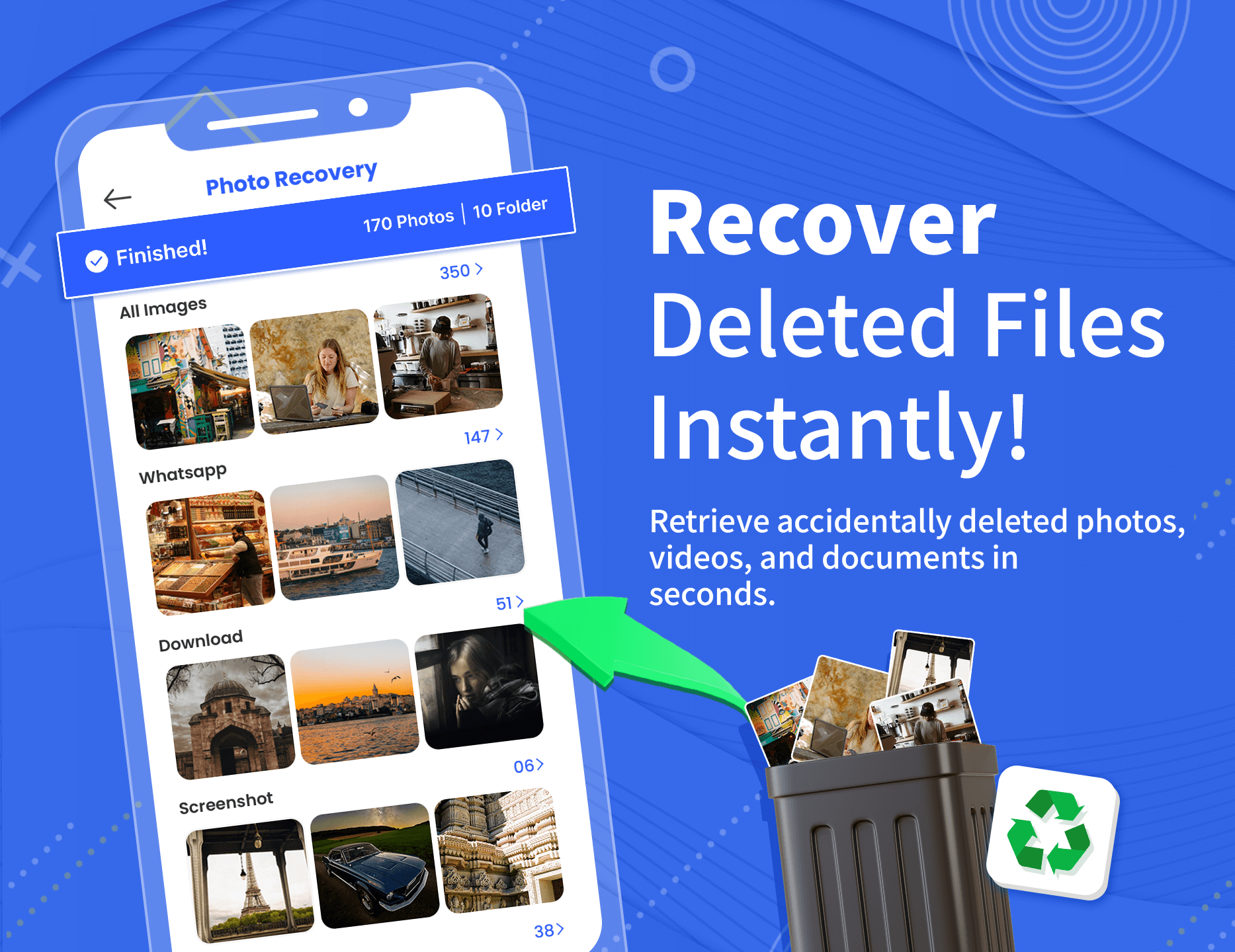 اسکرین شات 2 برنامه Data Recovery : Photo Recovery