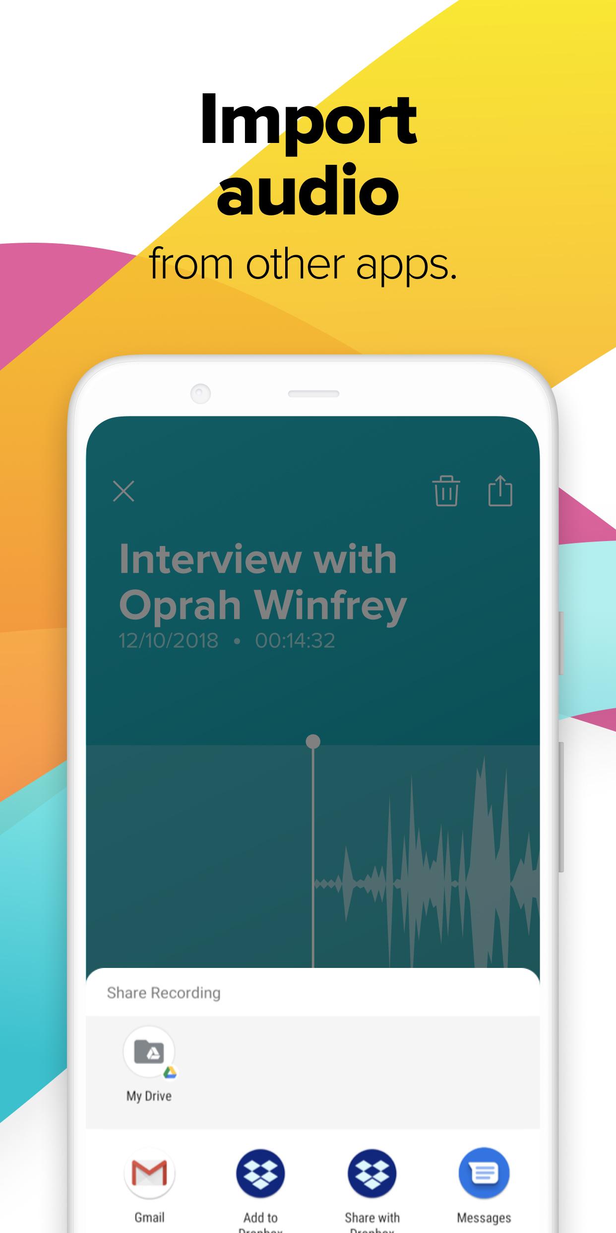 اسکرین شات 5 برنامه Temi - Record and Transcribe