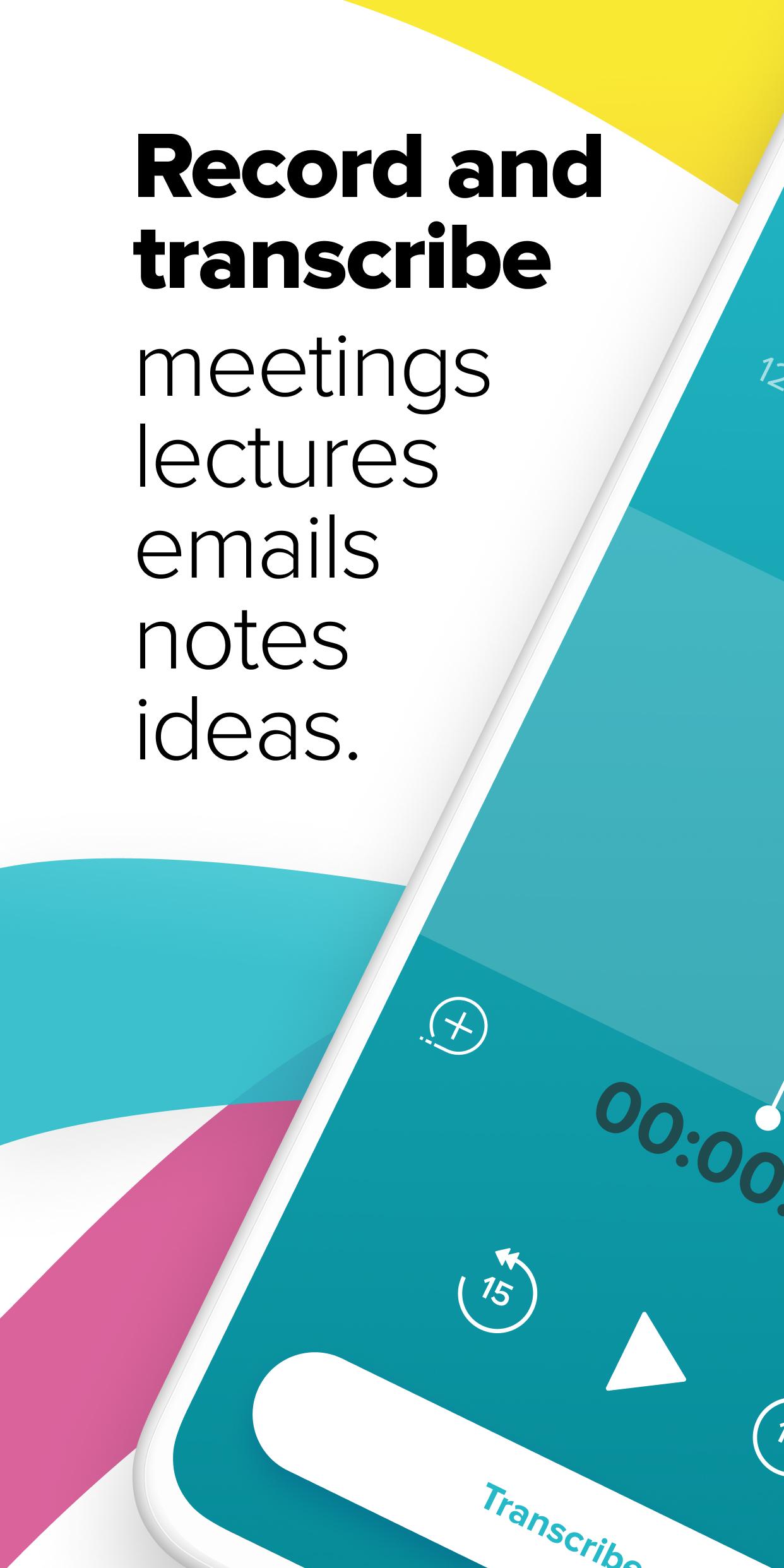 اسکرین شات 1 برنامه Temi - Record and Transcribe