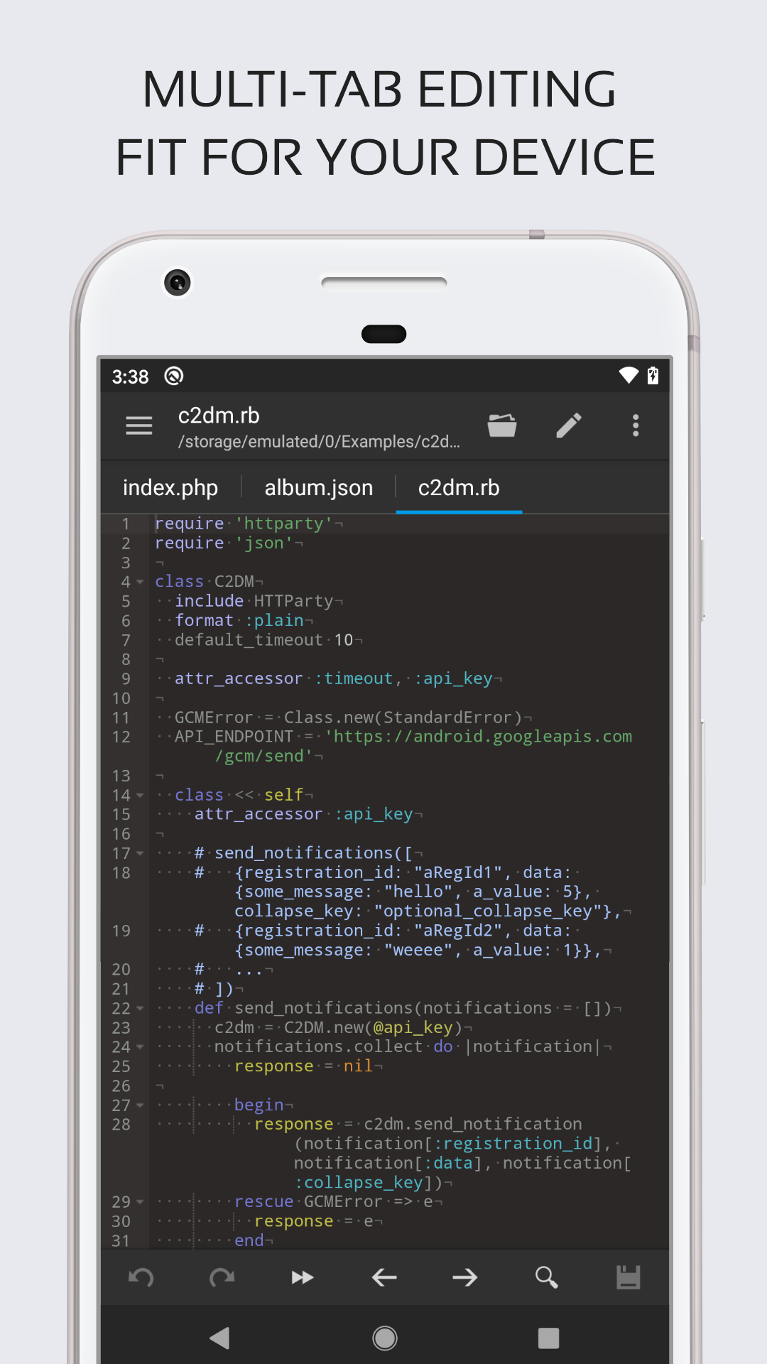 اسکرین شات 3 برنامه ویرایشگر کد - Code Editor