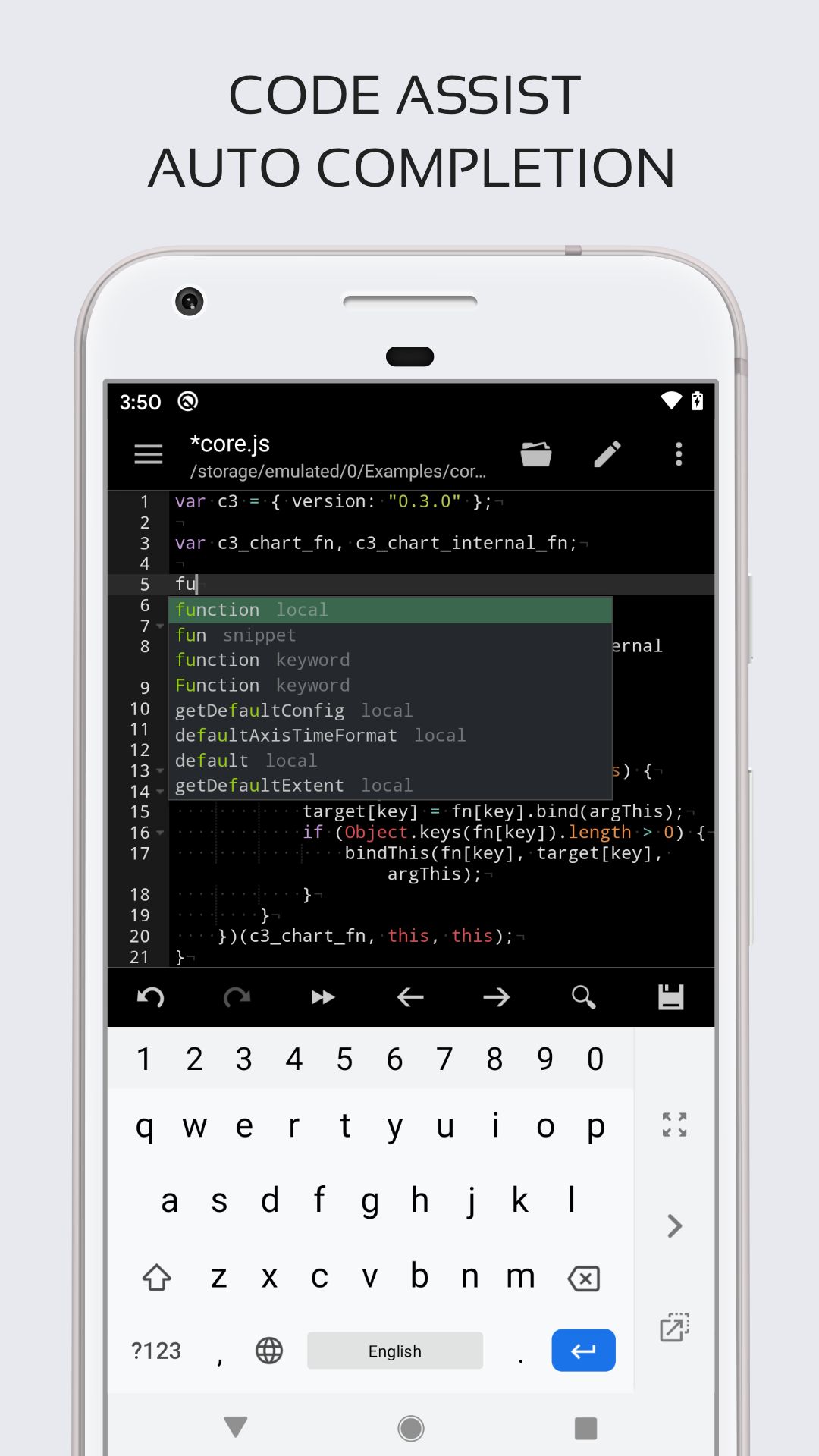 اسکرین شات 2 برنامه ویرایشگر کد - Code Editor