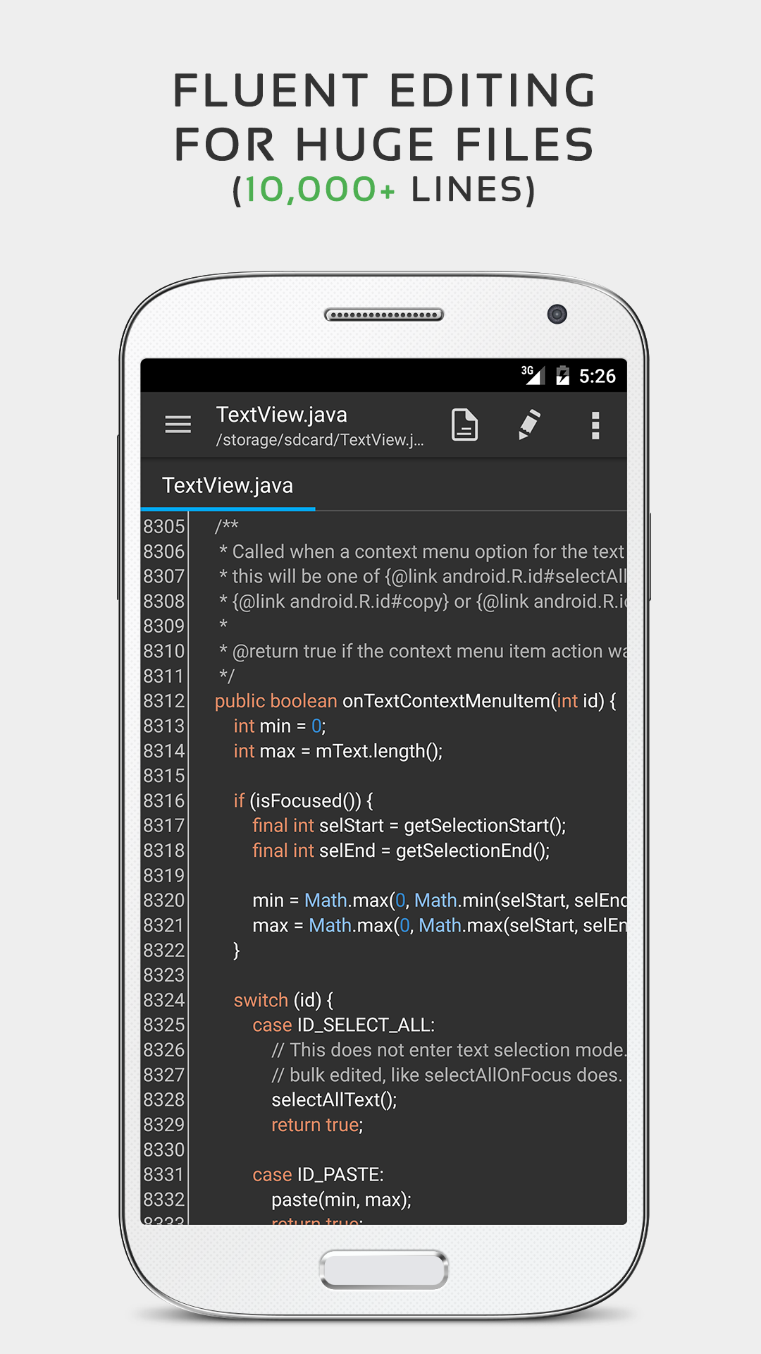 اسکرین شات 2 برنامه QuickEdit Text Editor