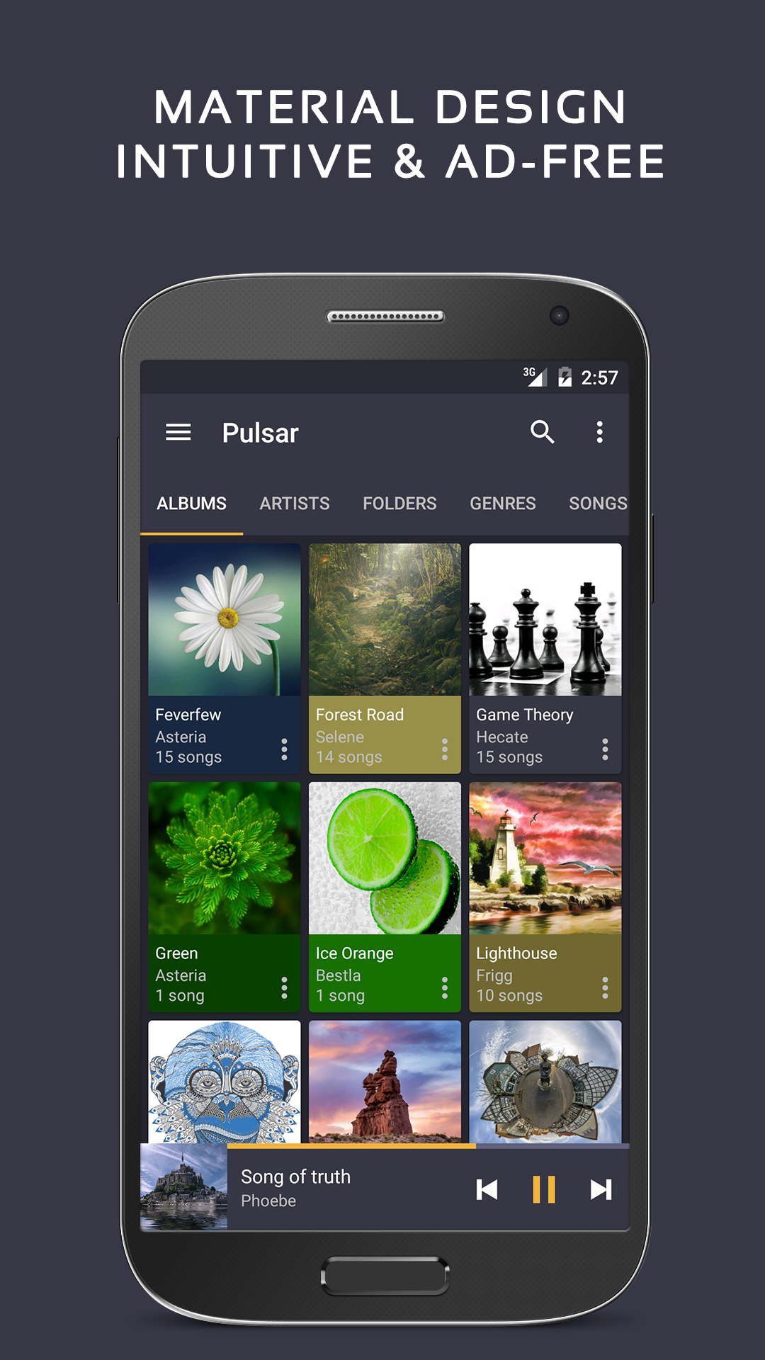 اسکرین شات 1 برنامه Pulsar Music Player