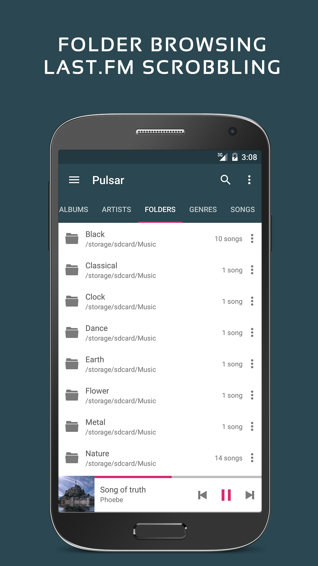 اسکرین شات 5 برنامه Pulsar Music Player