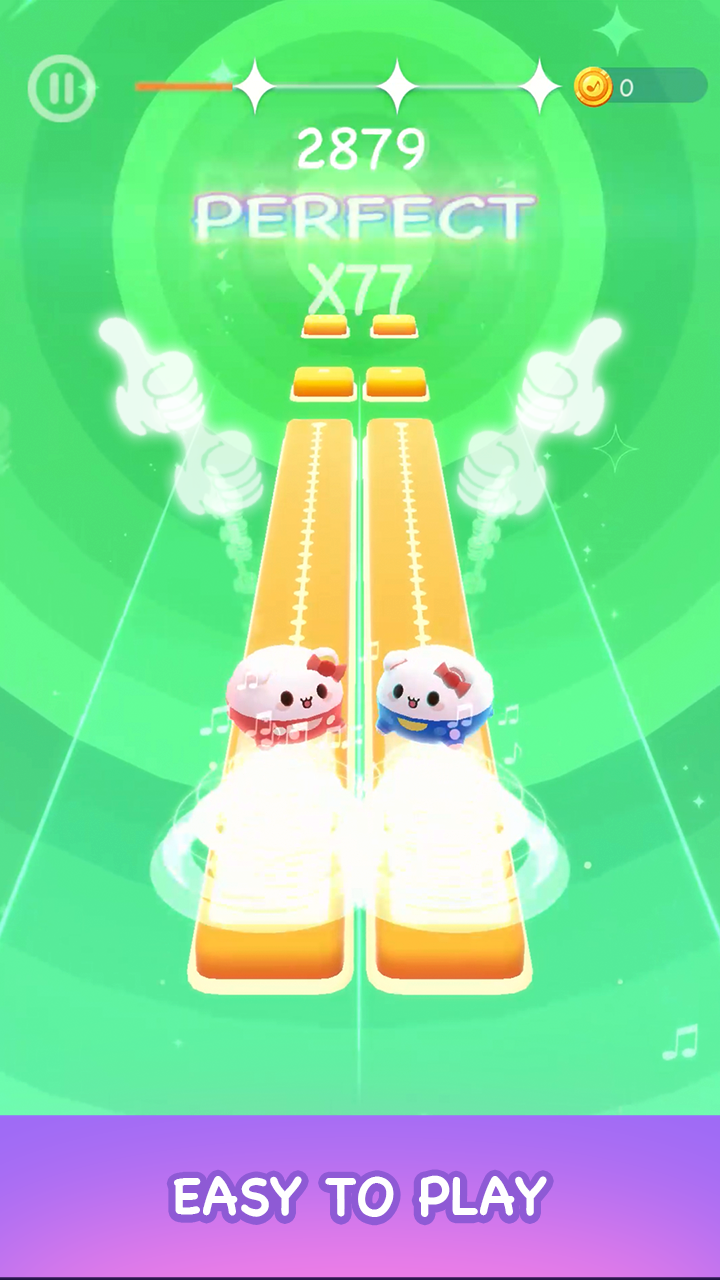 اسکرین شات 3 بازی Two Cats - Dancing Music Games