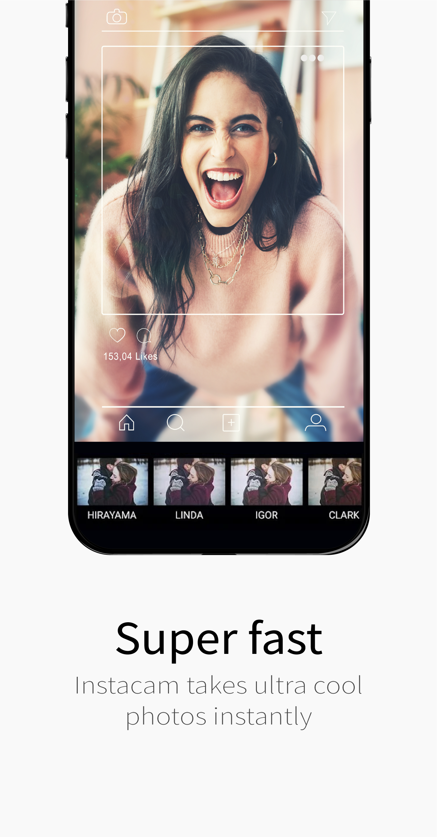 اسکرین شات 2 برنامه Instant Cam - Fast Camera