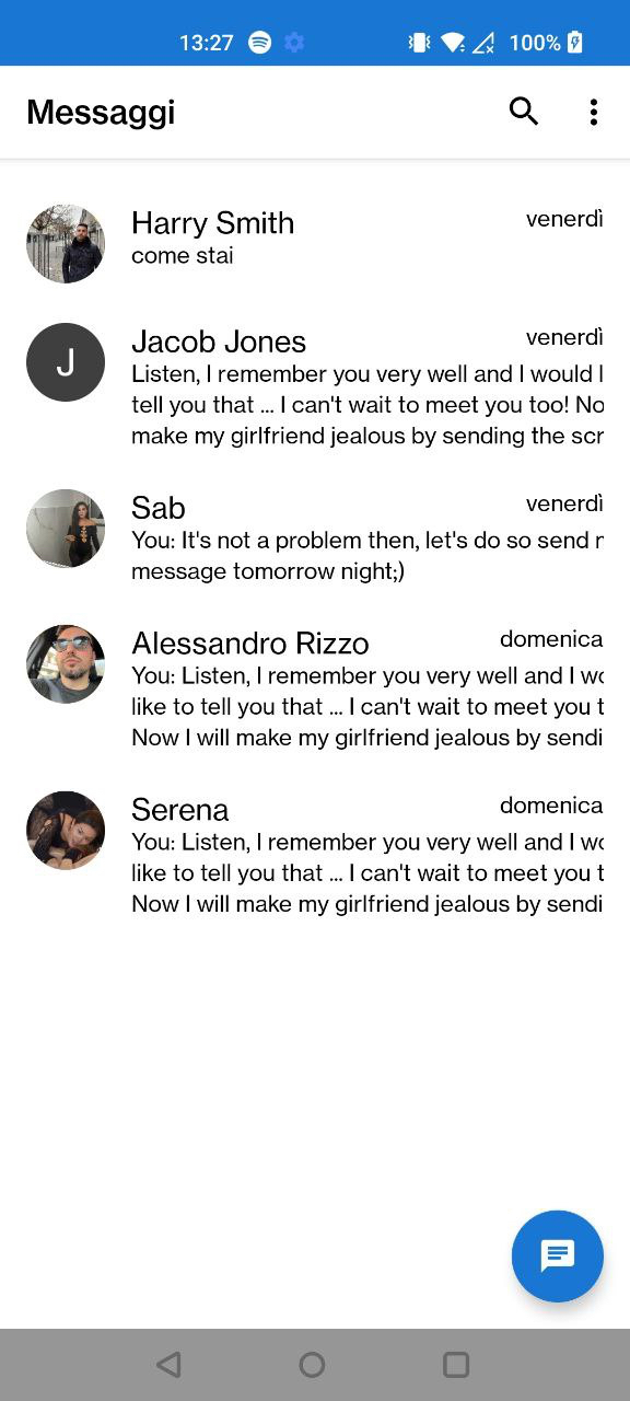 اسکرین شات 1 برنامه Fake Text Message 2026