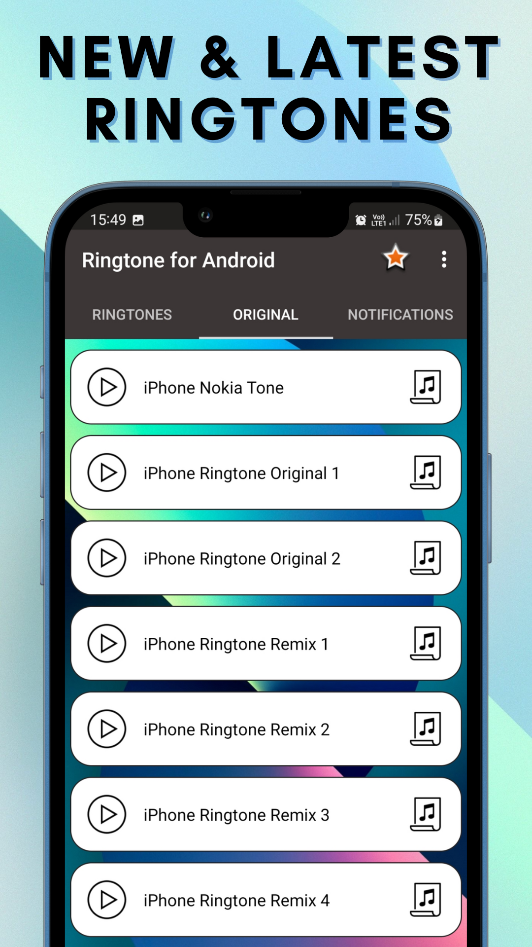 اسکرین شات 2 برنامه Ringtone for Android™